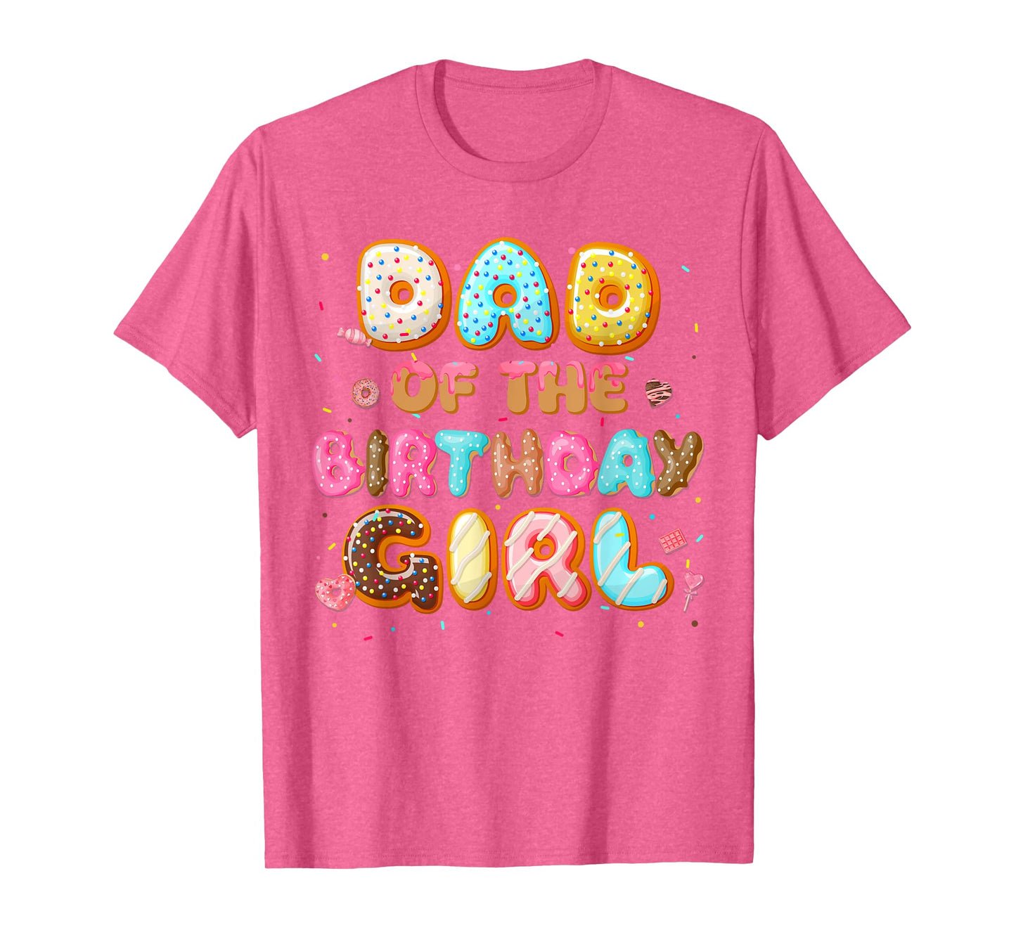Dad Of The Birthday Girl Donut Group Family Matching Party T-Shirt