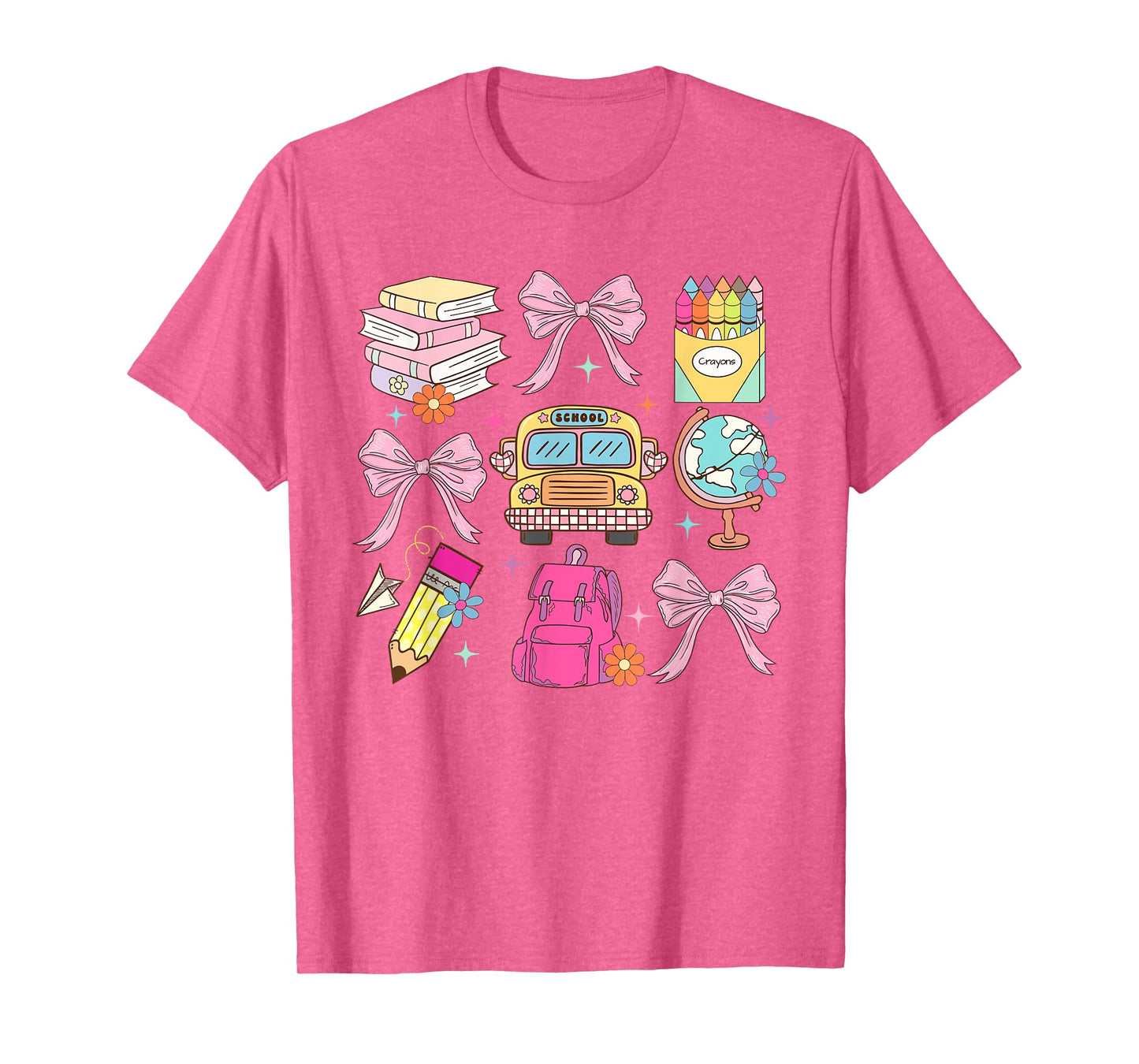 Coquette School Back To School Pink Bow Teacher Students T-Shirt