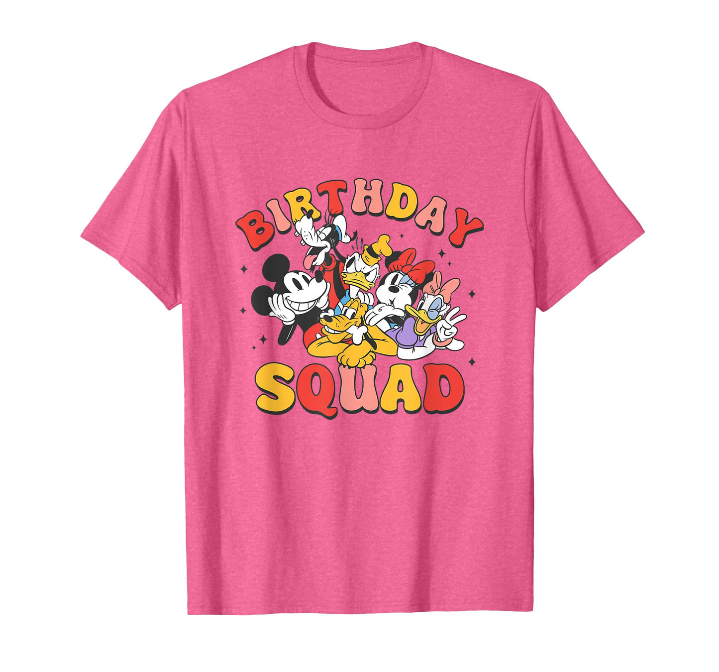 Disney Mickey And Friends Birthday Squad Vintage Group T-Shirt