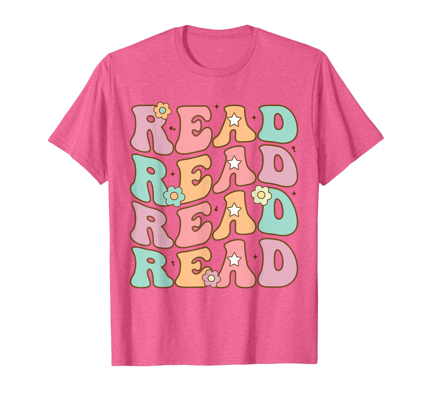 Read School Librarian Life Teacher Reading Groovy Read T-Shirt