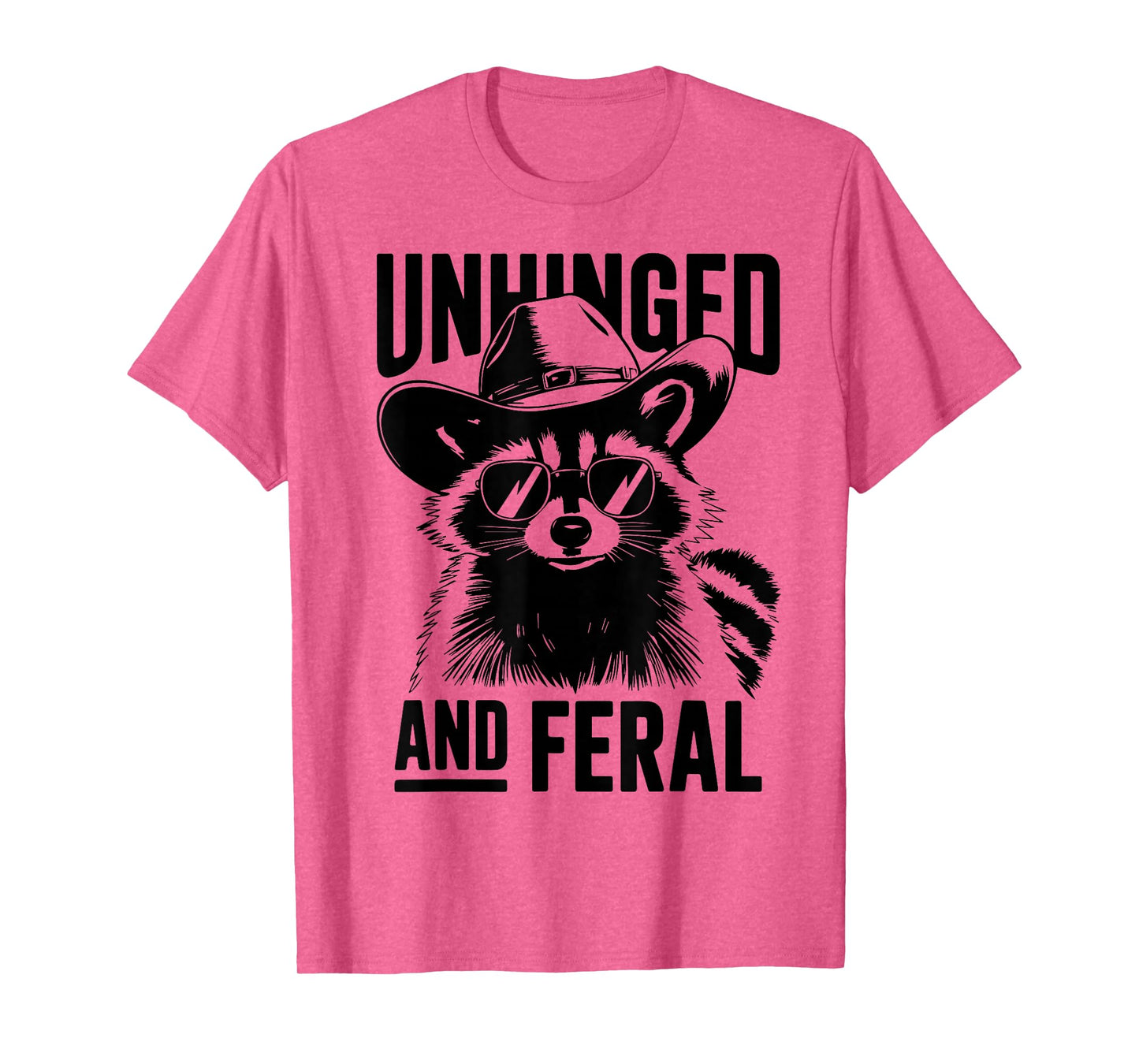 Raccoon Unhinged And Feral Funny Raccoon Cowboy T-Shirt
