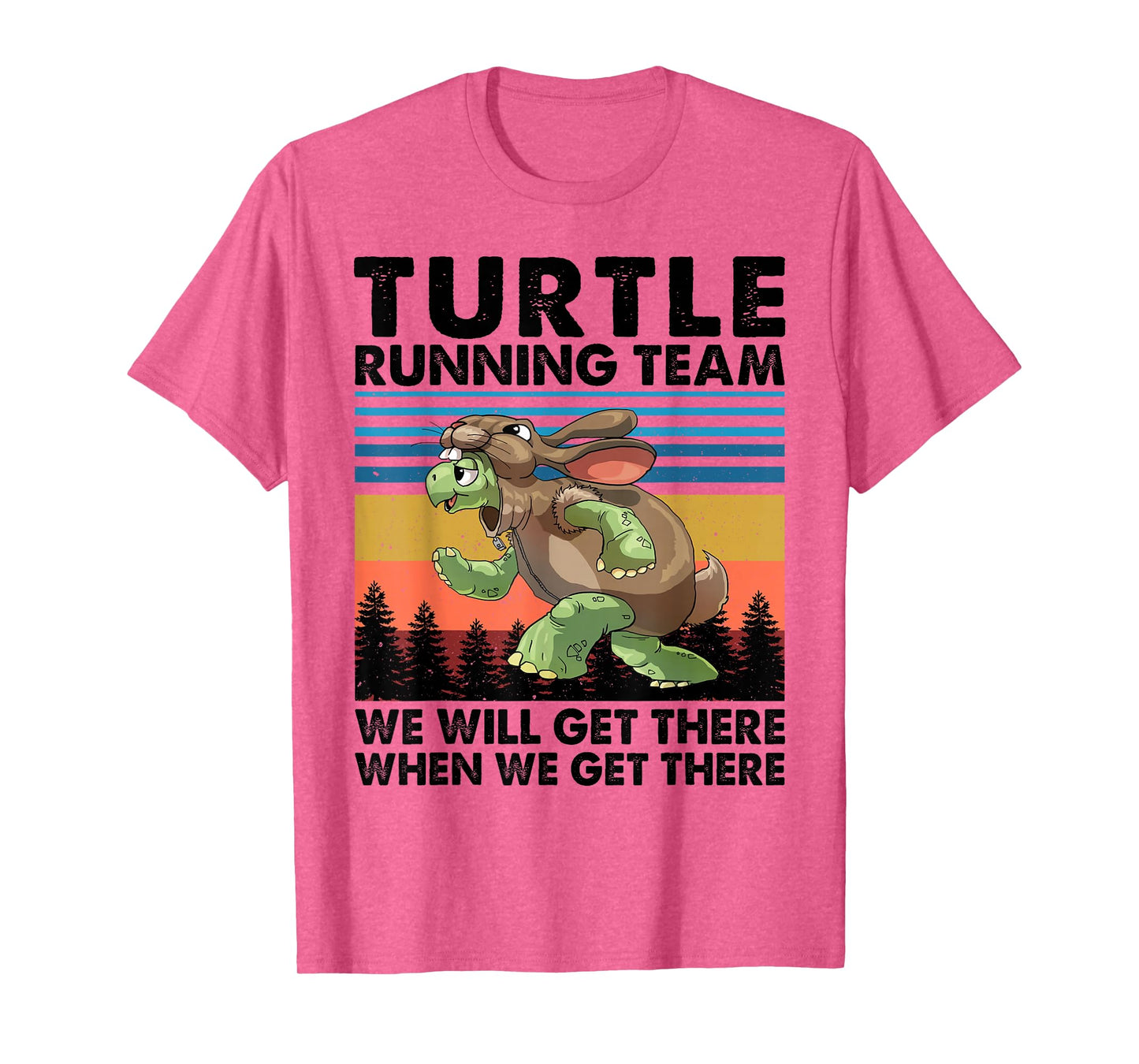 Turtle and Rabbit Running Team Running Marathon Day T-Shirt