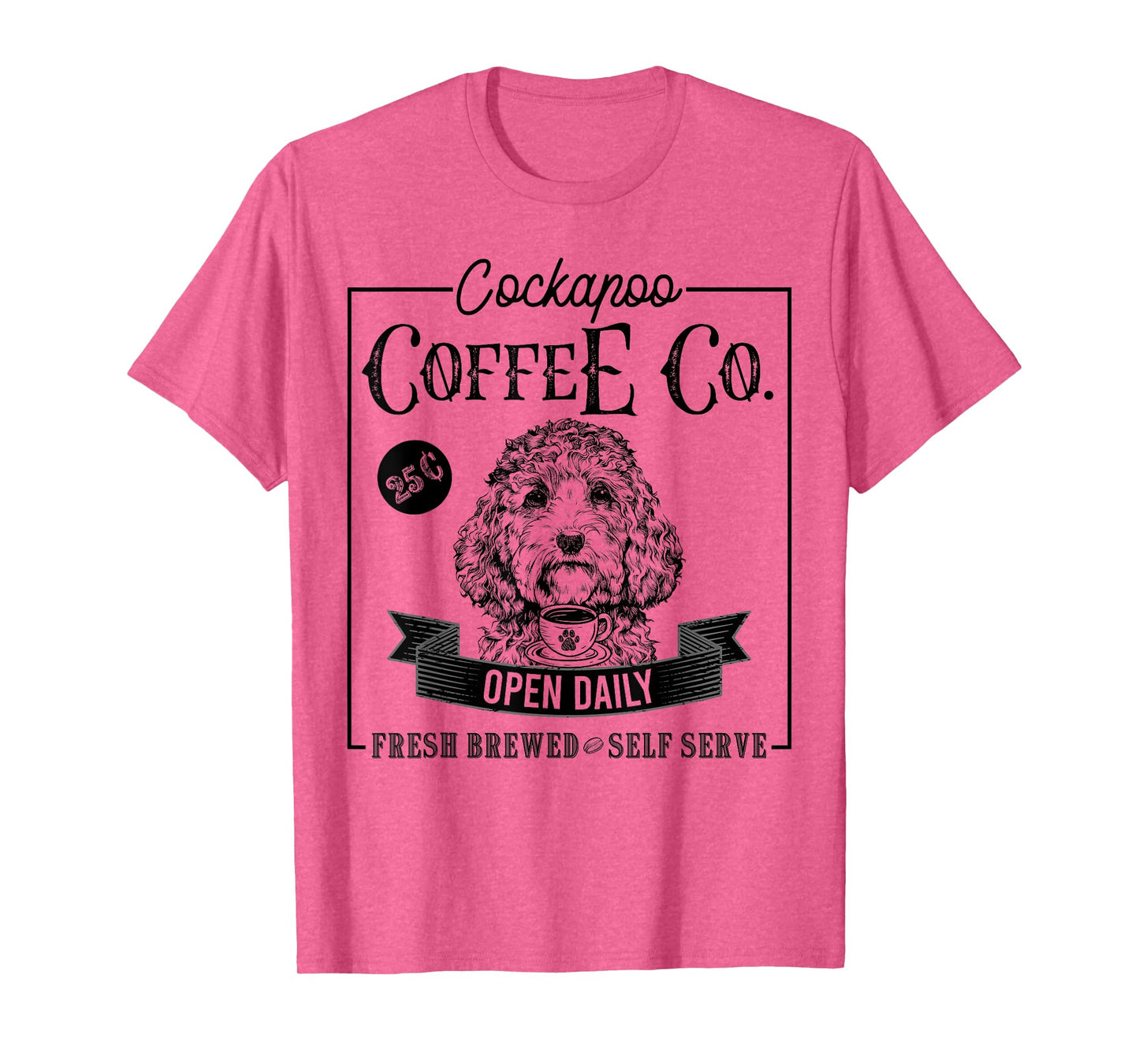 Retro Cockapoo Coffee Funny Doodle Dog Mom Coffee Lover T-Shirt for Men Women Girls Kids