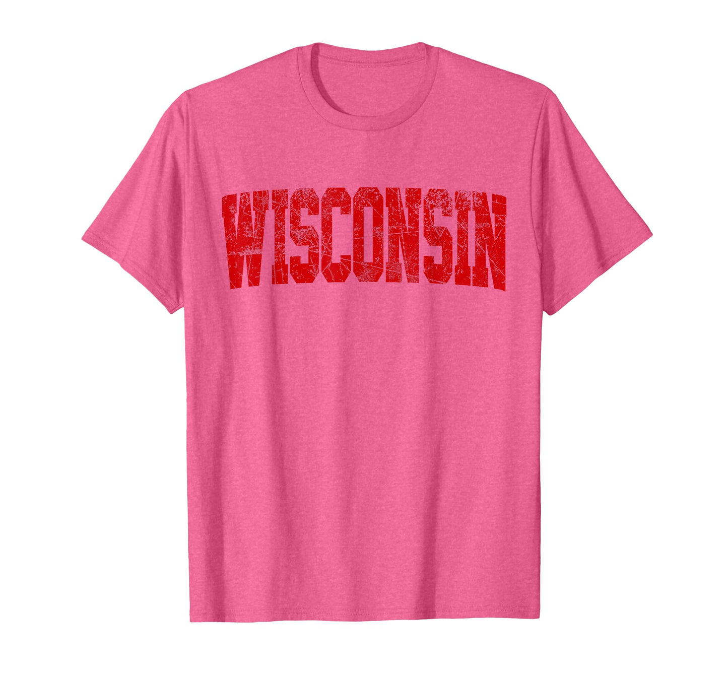 Vintage Wisconsin Mens Wisconsin Womens Red Retro Wisconsin T-Shirt