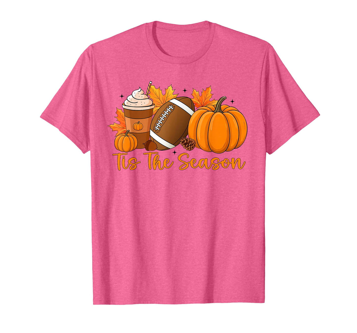 Tis The Season Pumpkin Football Season Autumn Thanksgiving T-Shirt