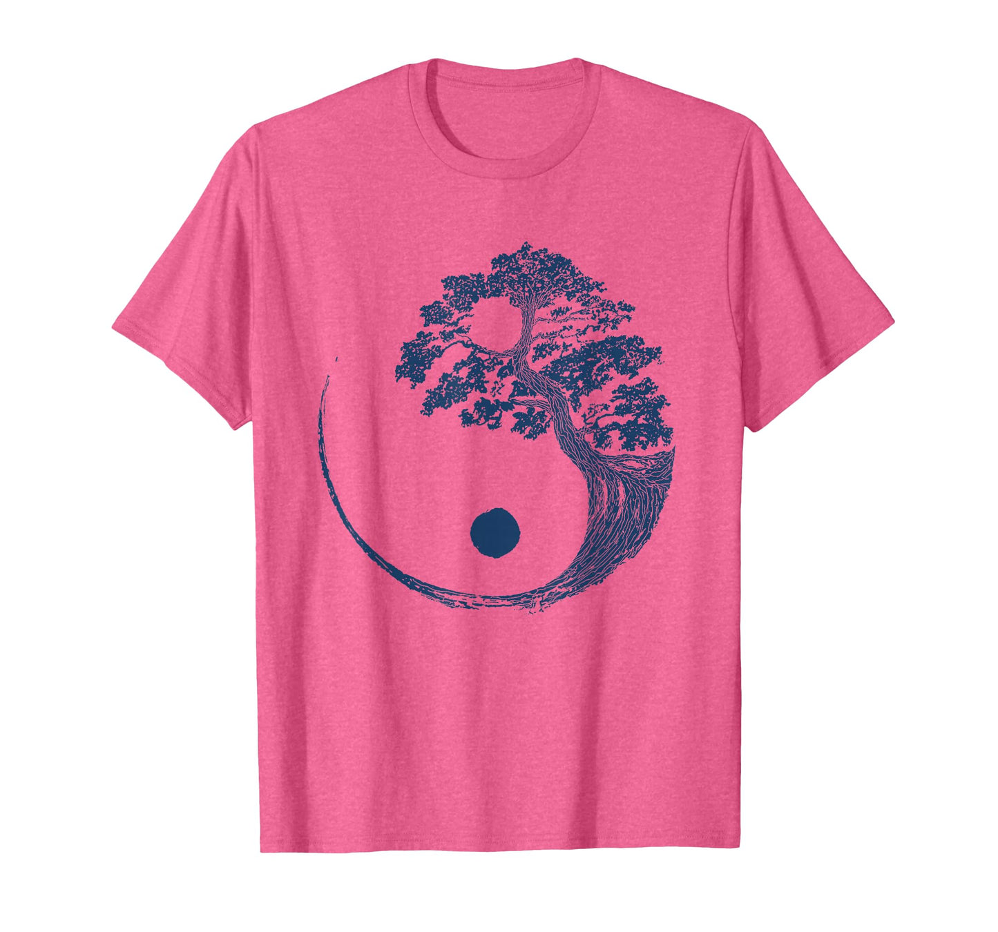 Yin Yang Blue Bonsai Tree Japanese Buddhist Zen Gift T-Shirt