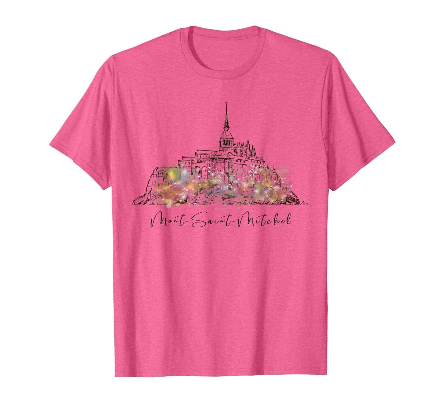 France Normandy Mont Saint Michel Europe French Vacation Tee T-Shirt