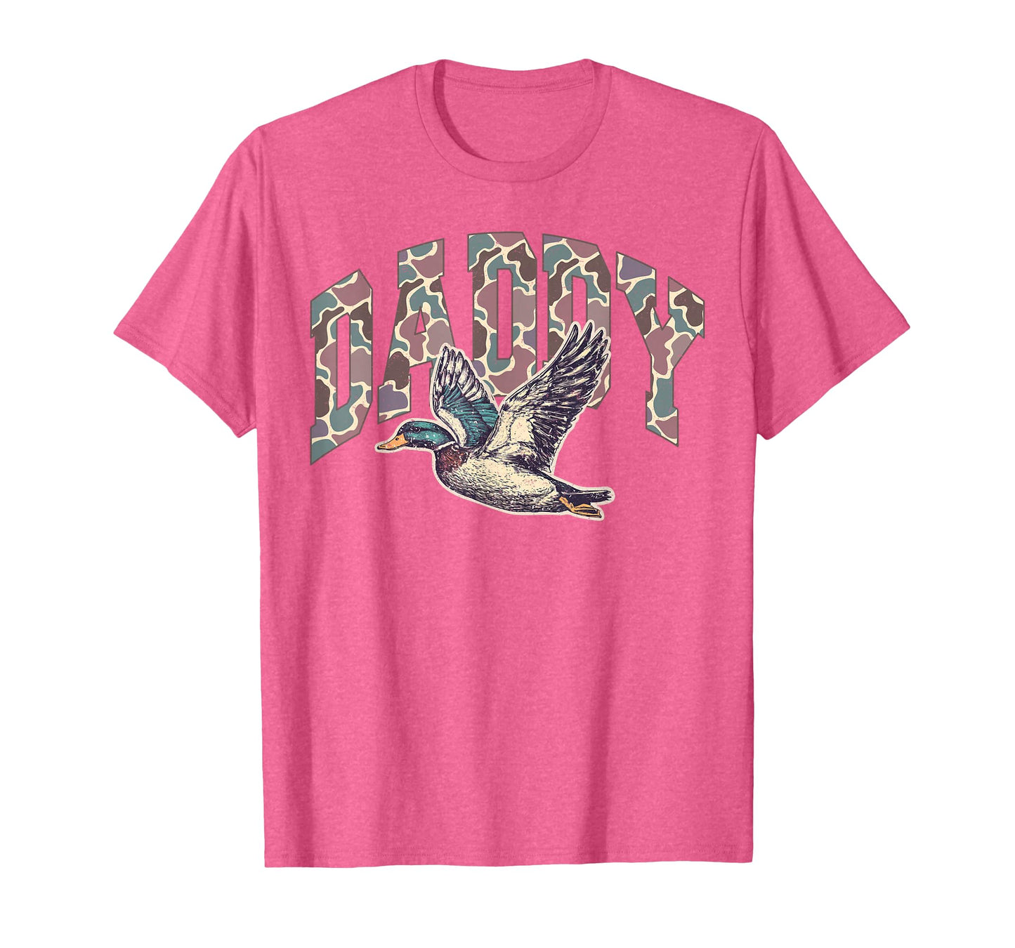 Mallard Duck Hunting Dad Retro Camouflage Daddy Father's Day T-Shirt