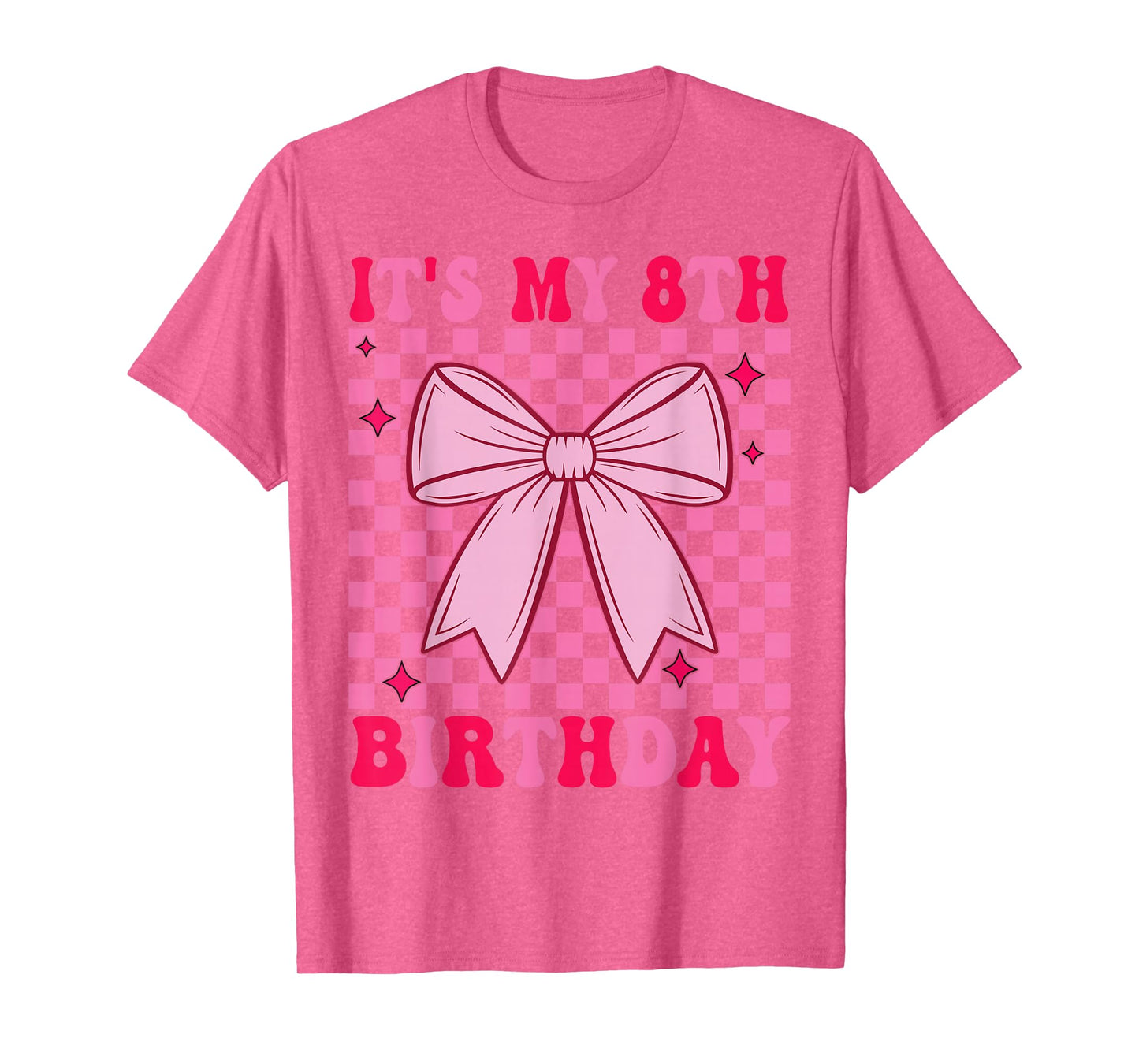 8th Coquette Themed Birthday Eight Year Old Girl Bow T-Shirt