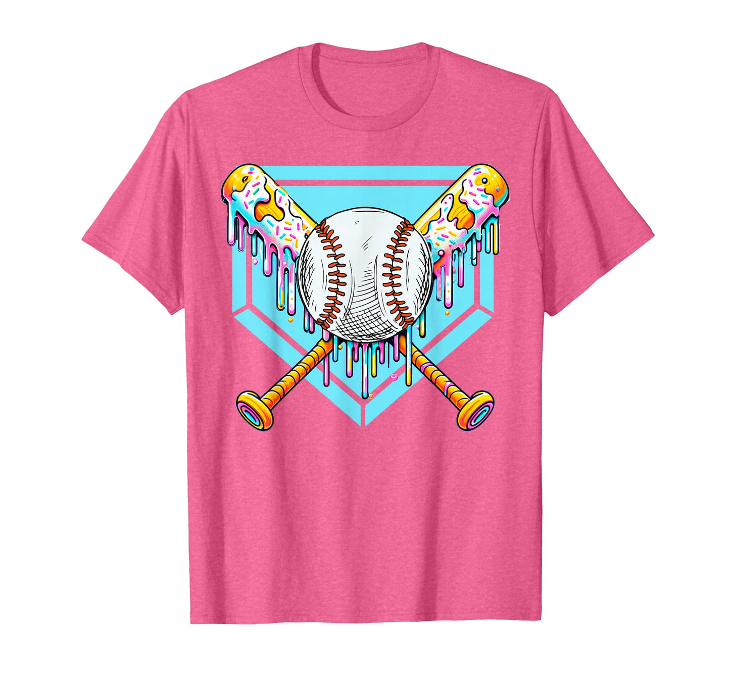 Baseball Drip Boys Ice Cream Drip Sweet Swing Sports T-Shirt