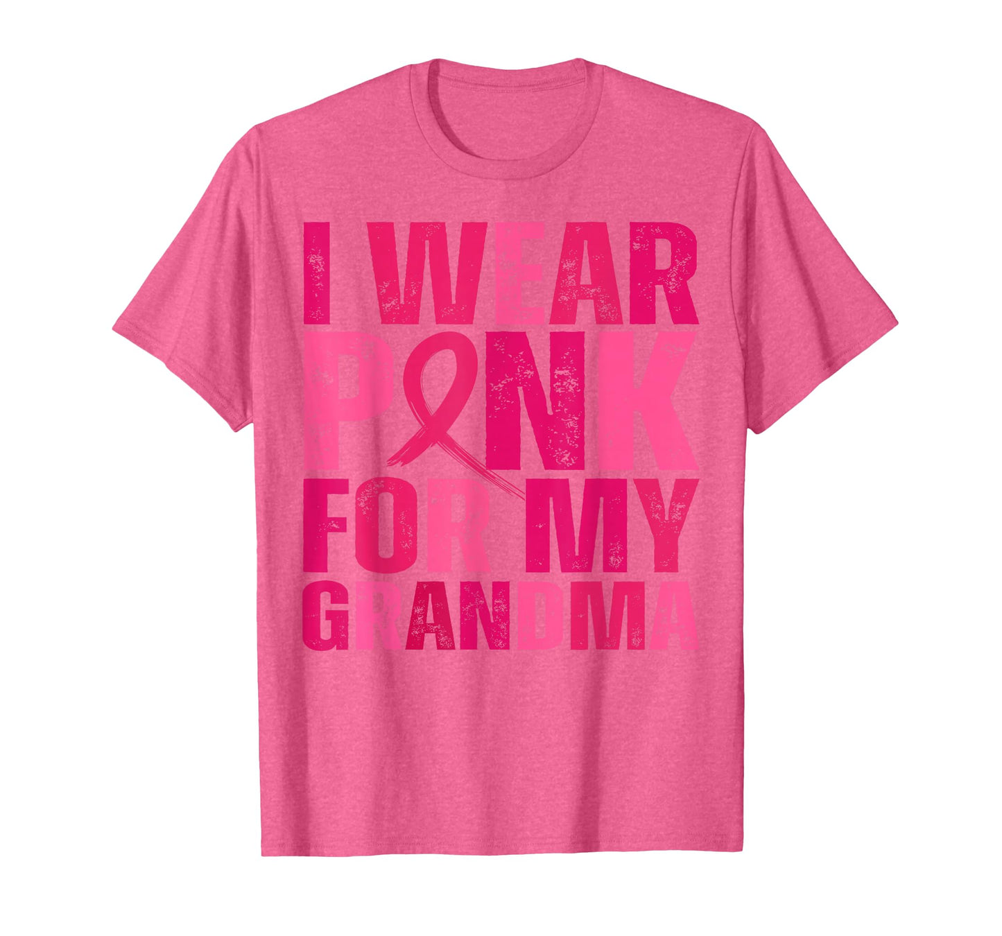 I Wear Pink for My Grandma Breast Cancer Pink Ribbon T-Shirt