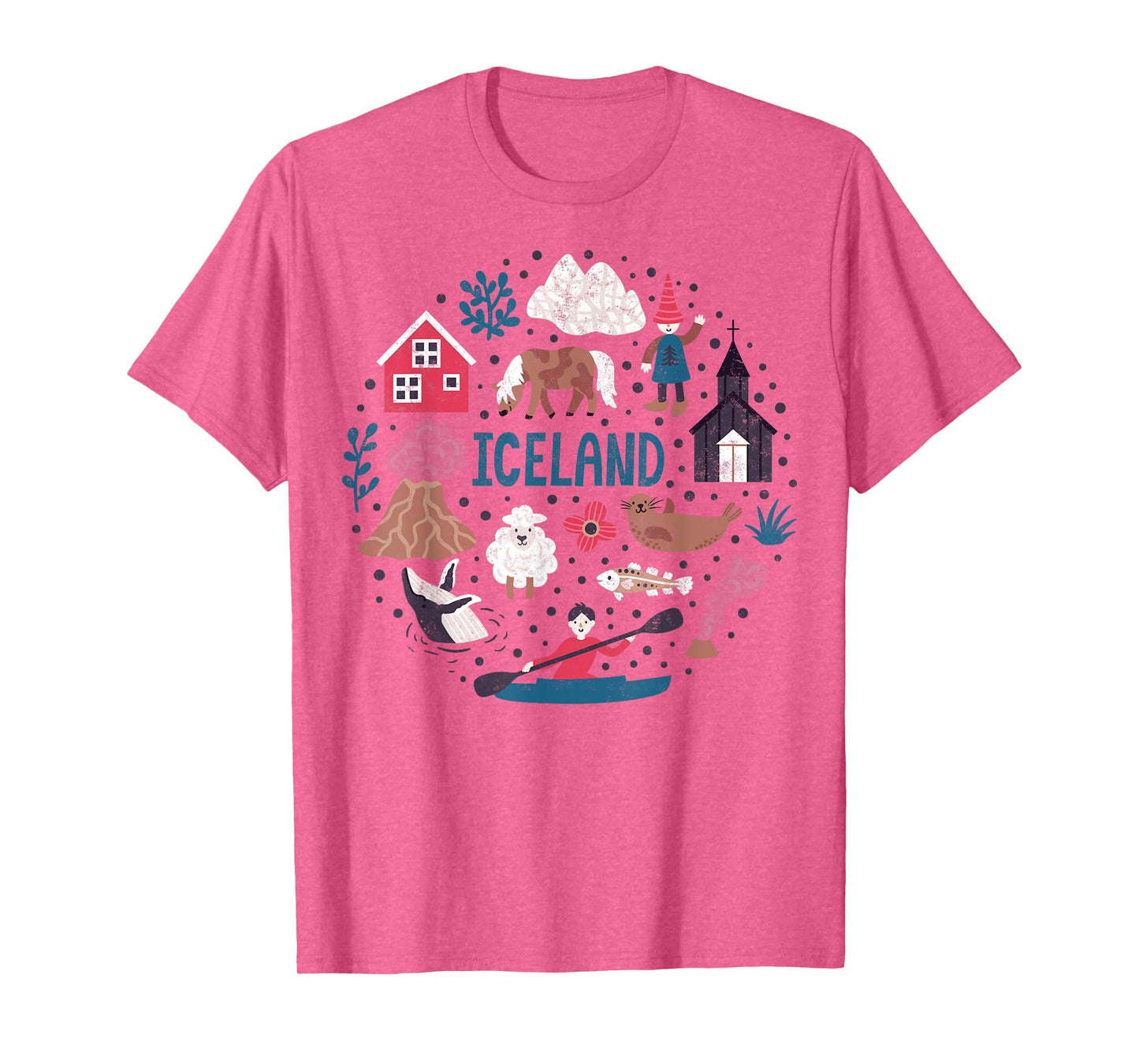 Travel Europe Iceland Reykjavik Family Vacation Souvenir Tee T-Shirt, Small