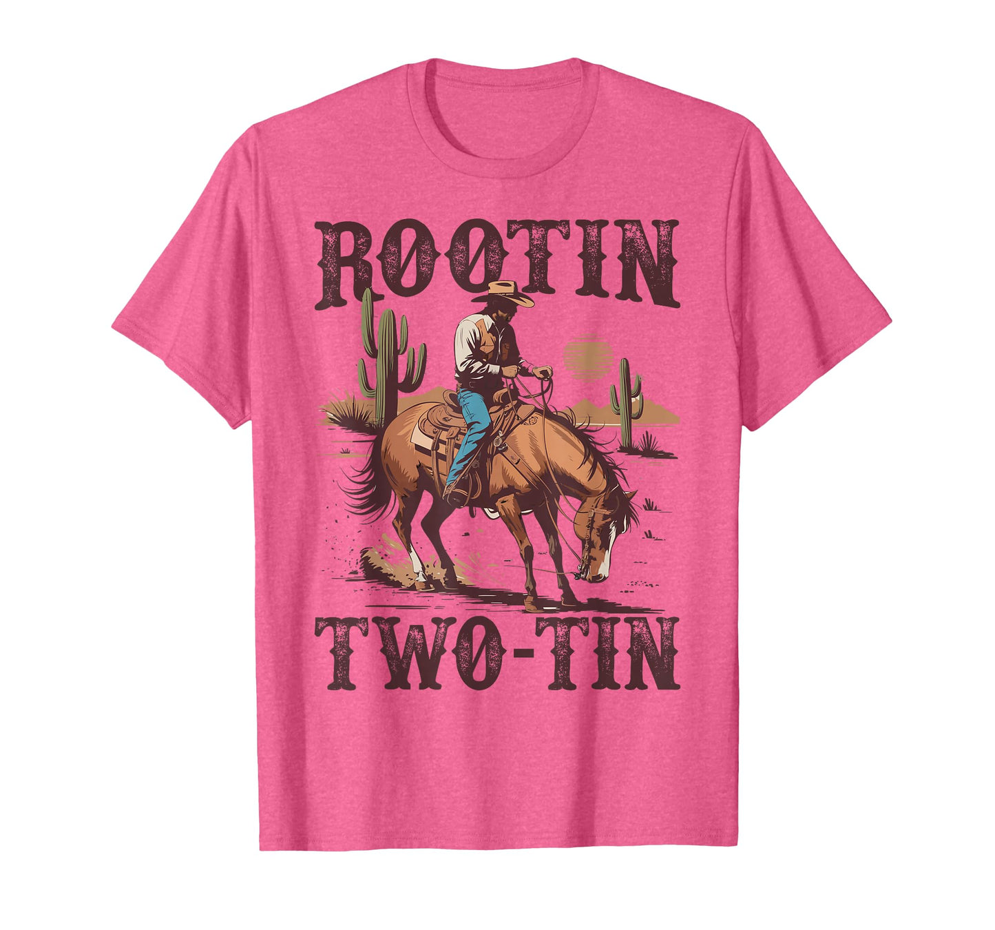 Rootin Two-tin 2nd Birthday 2 Year Old Western Cowboy Bday T-Shirt
