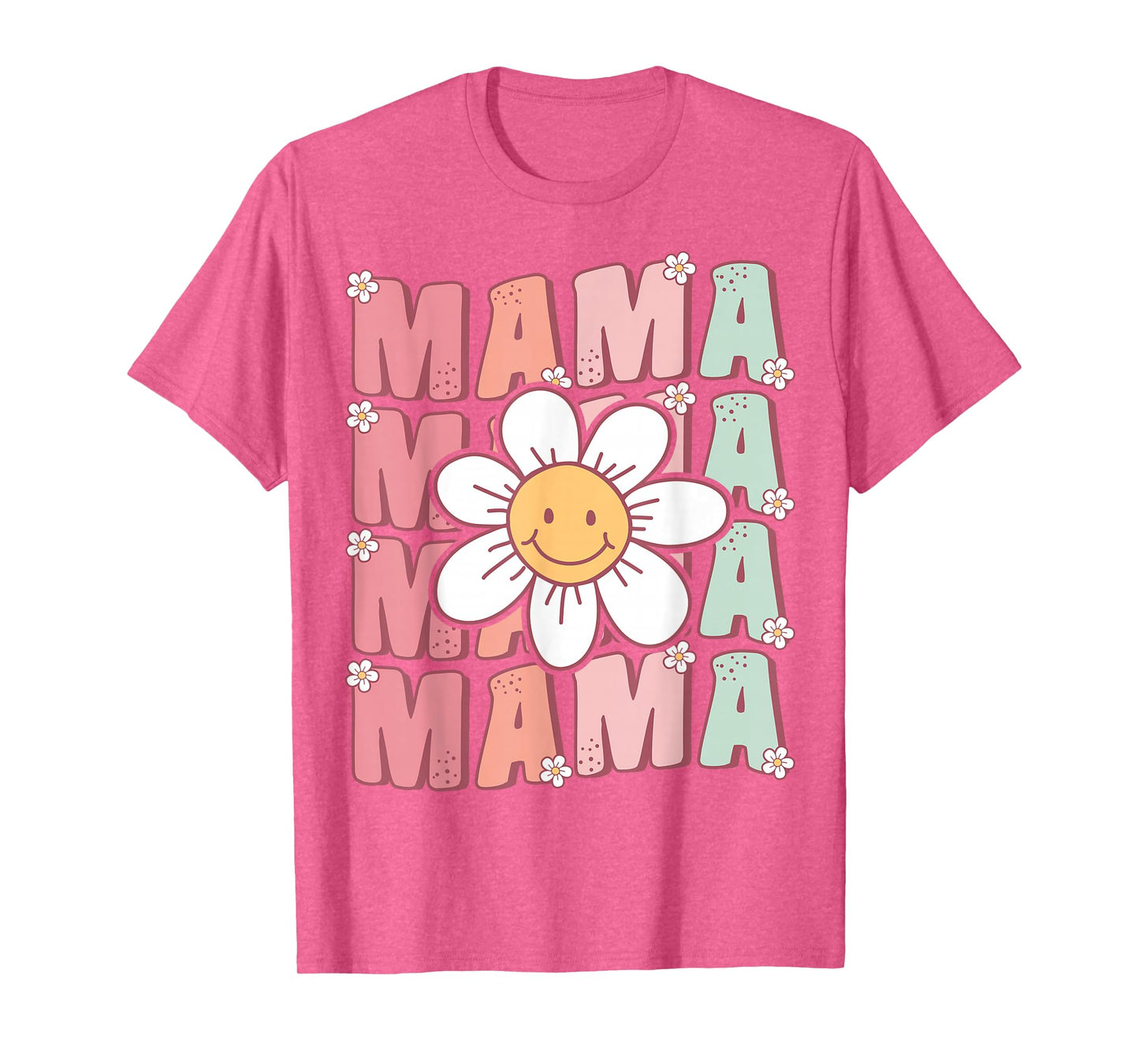 Cute Groovy Mama Matching Family Birthday Party Daisy Flower T-Shirt