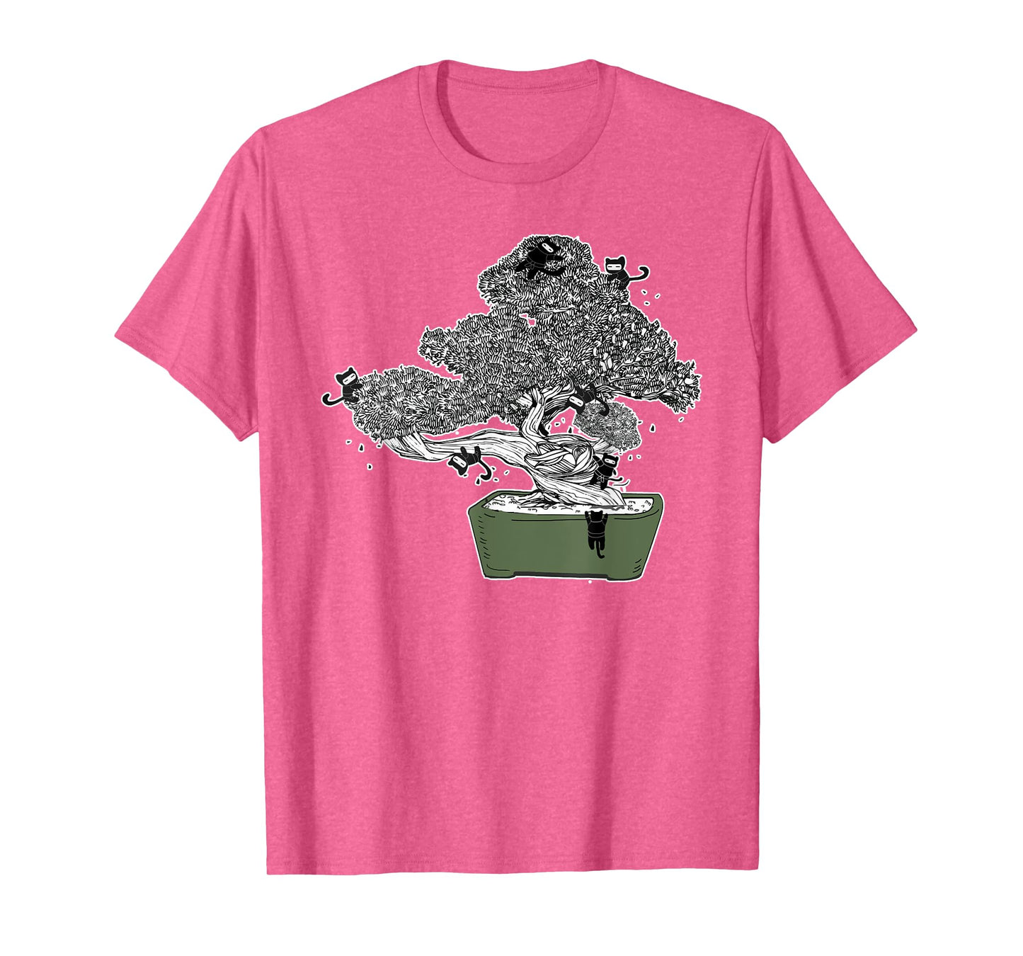 Ninja Kitty Cats Bonsai Tree Japanese Buddhist Zen Shirt T-Shirt
