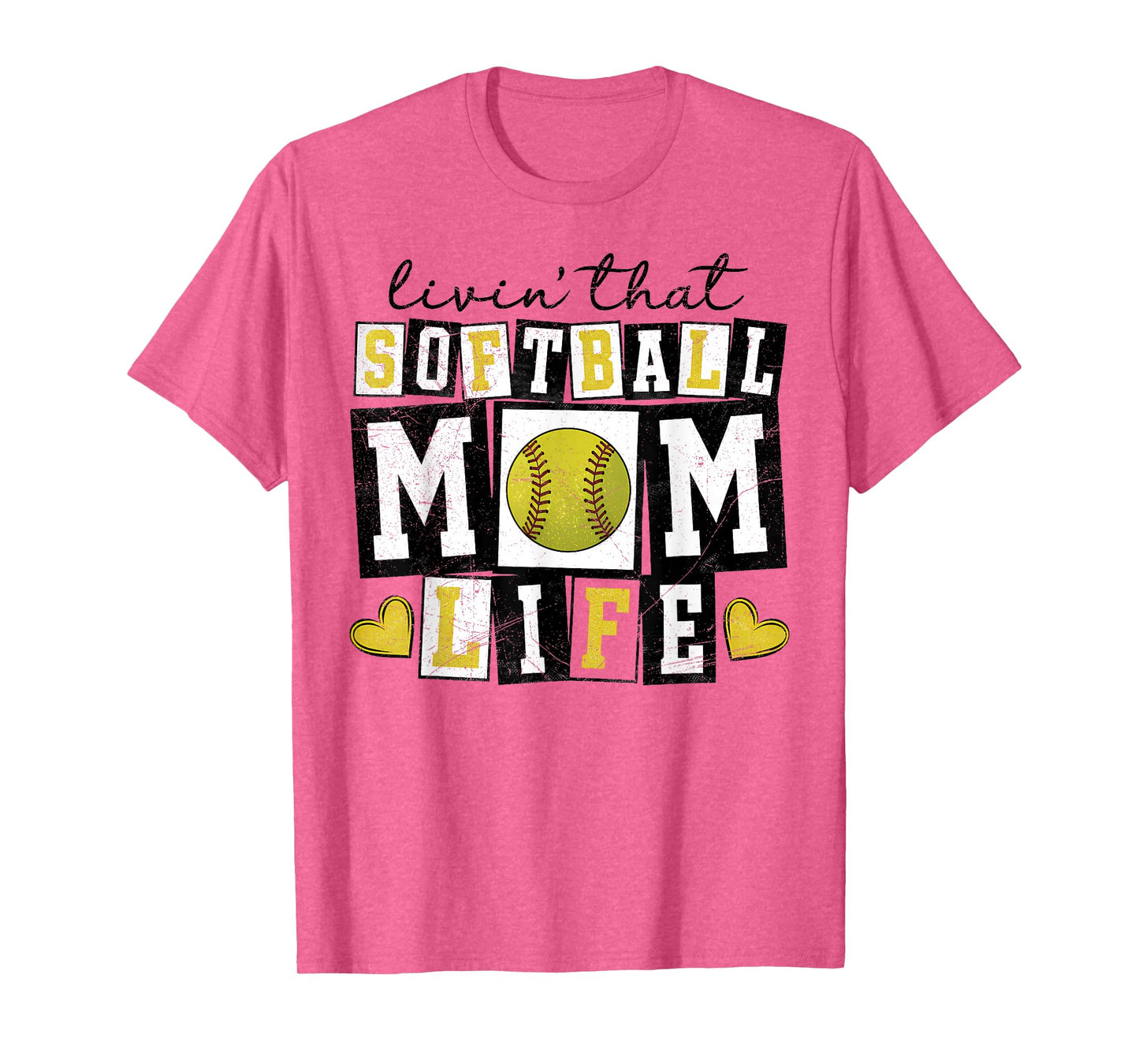 Loving That Softball Mom Life Mother Mama Girl Women T-Shirt