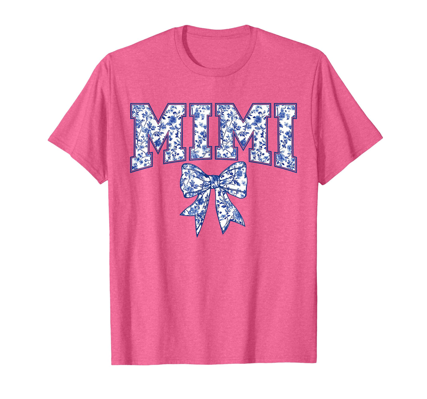 Mimi Coquette Toile Blue Bow Floral Mother's Day Family T-Shirt