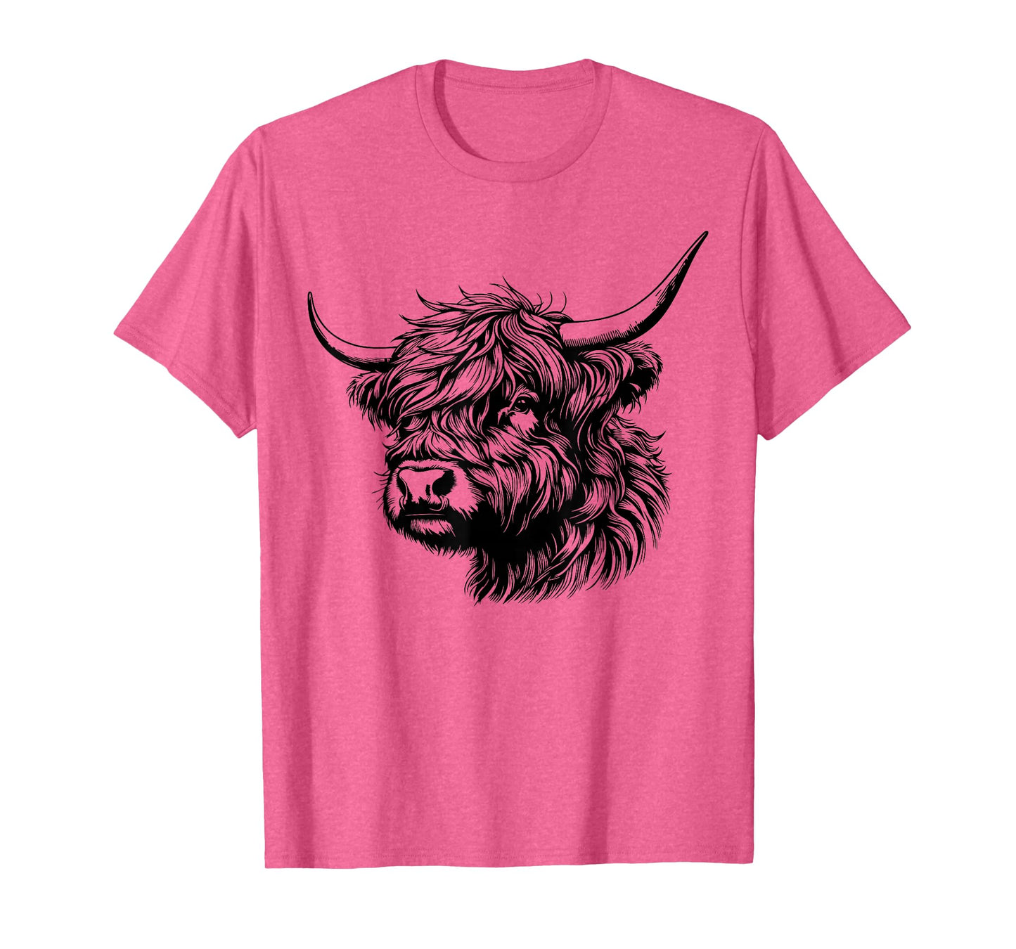 Scottish Highland Cow Head Calf Animal Cute Highland Cow T-Shirt