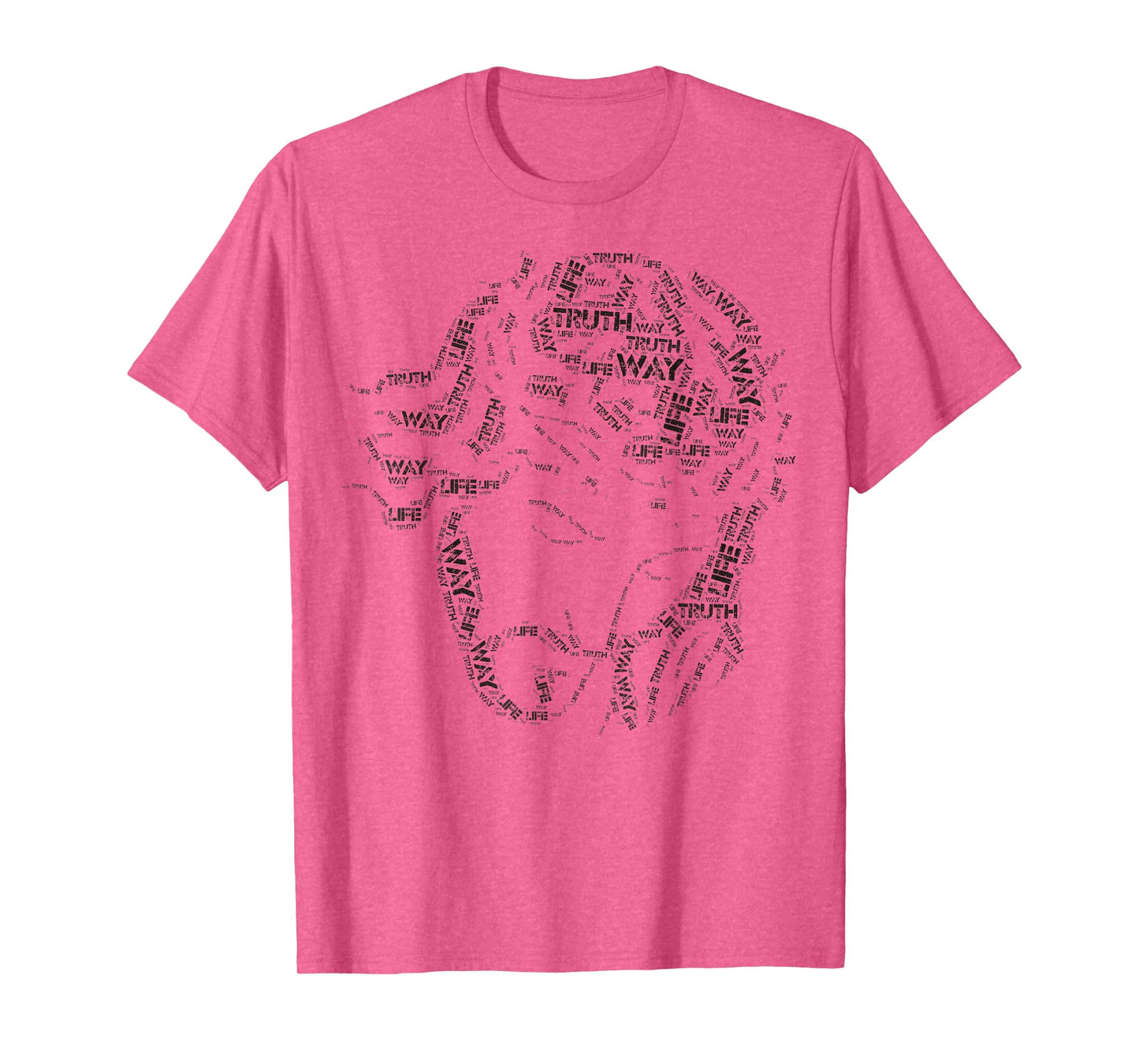 Christian Religious TShirt Jesus Image Way Truth Life Words