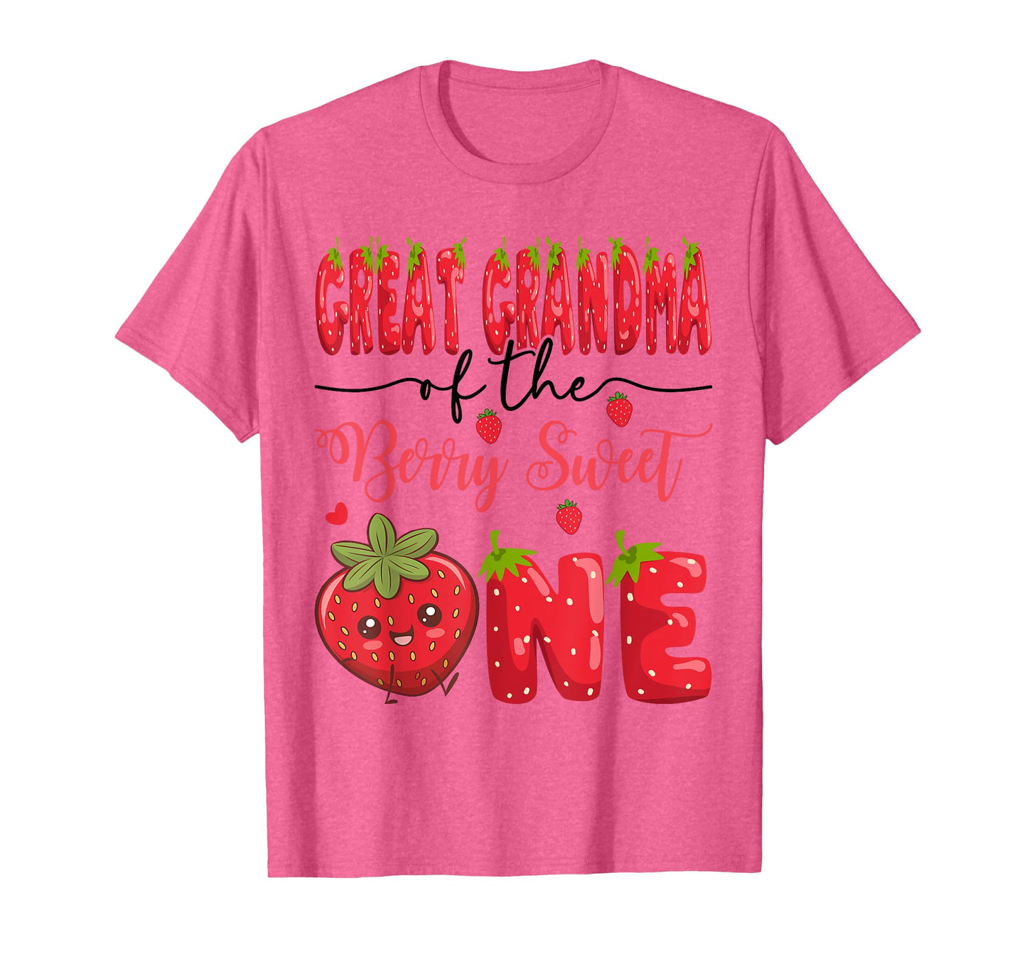 Great Grandma Of The Berry Sweet One Strawberry 1St Birthday T-Shirt