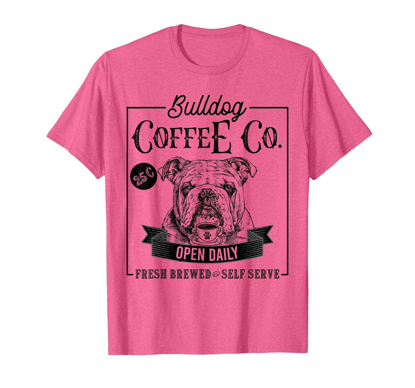 Retro English Bulldog Coffee Funny Dog Mom Coffee Lover T-Shirt
