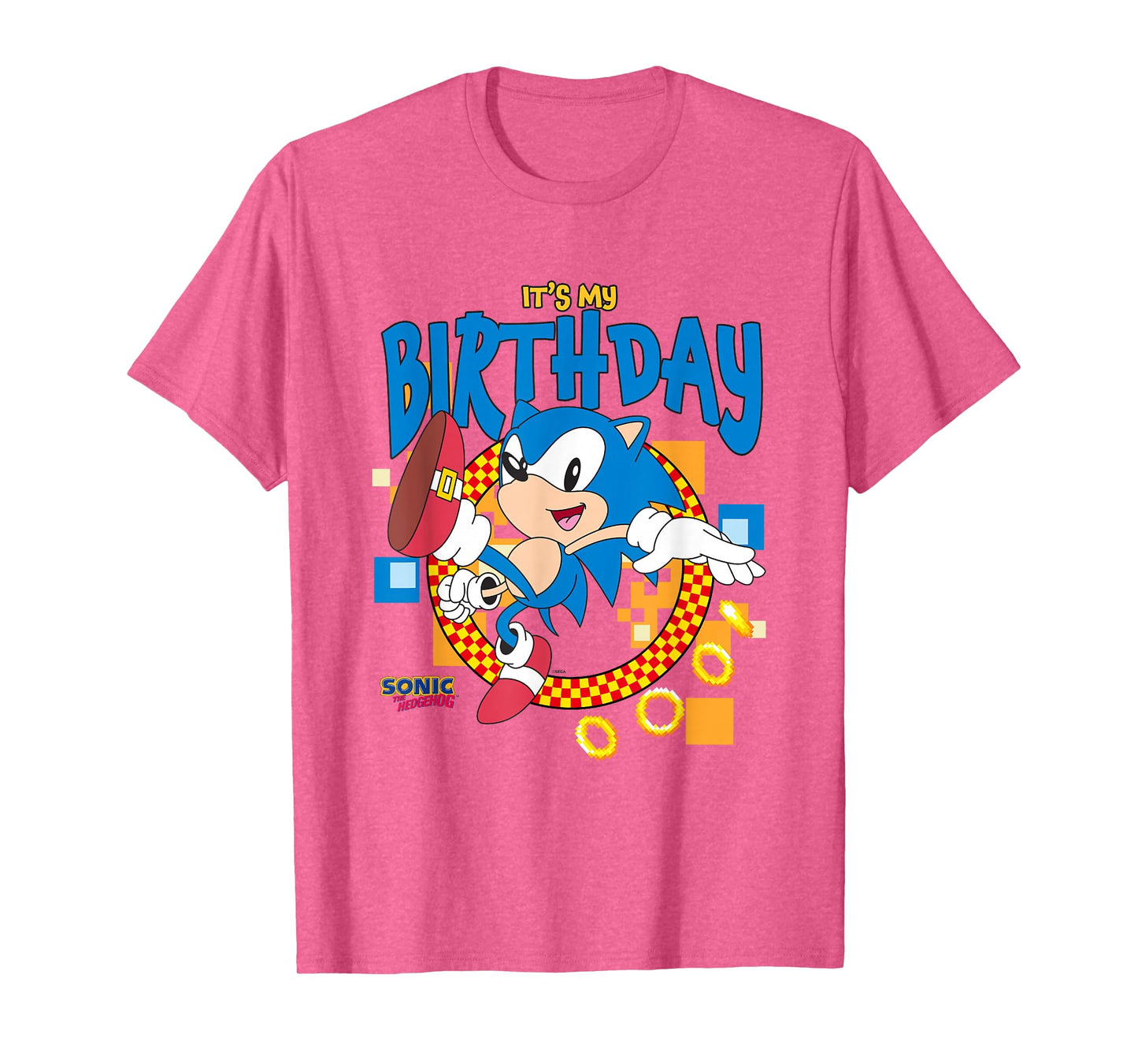 Sonic The Hedgehog Birthday It's My Birthday Cheering Sonic T-Shirt