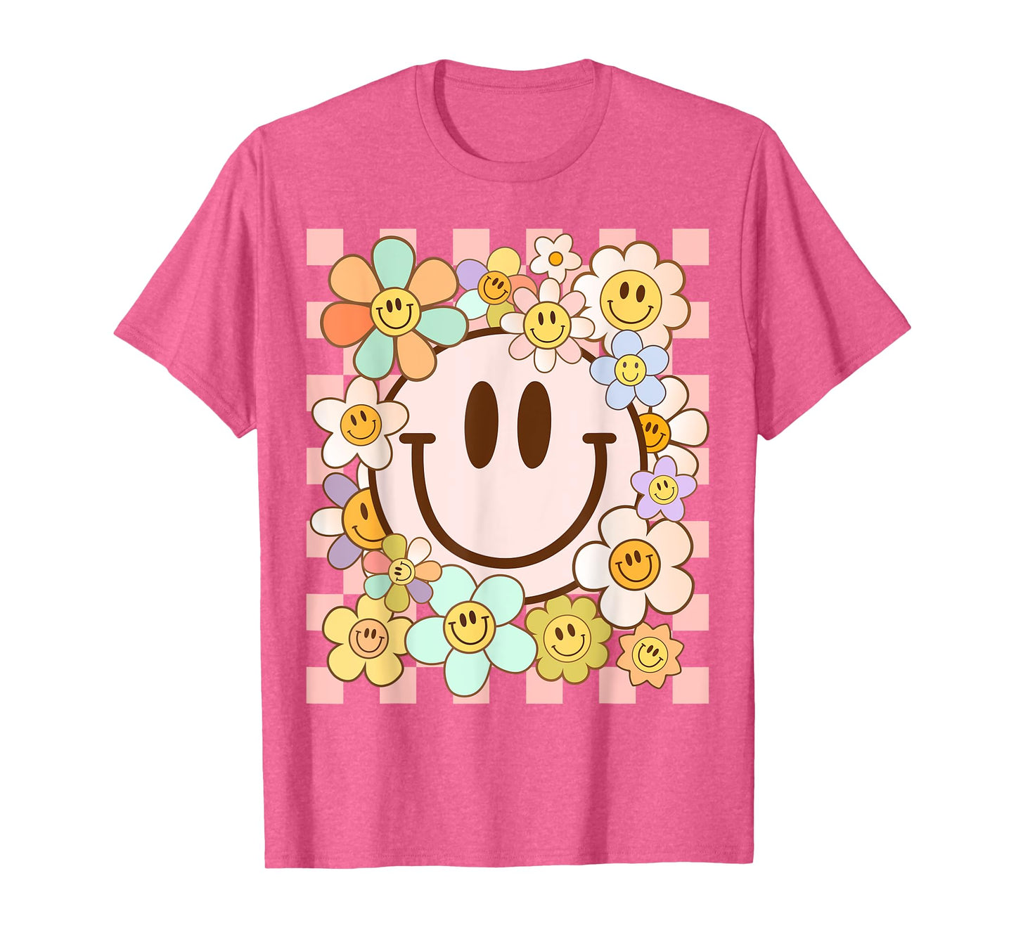 Happy Face Daisy Flower Shirt Preppy Aesthetic Smile Face T-Shirt