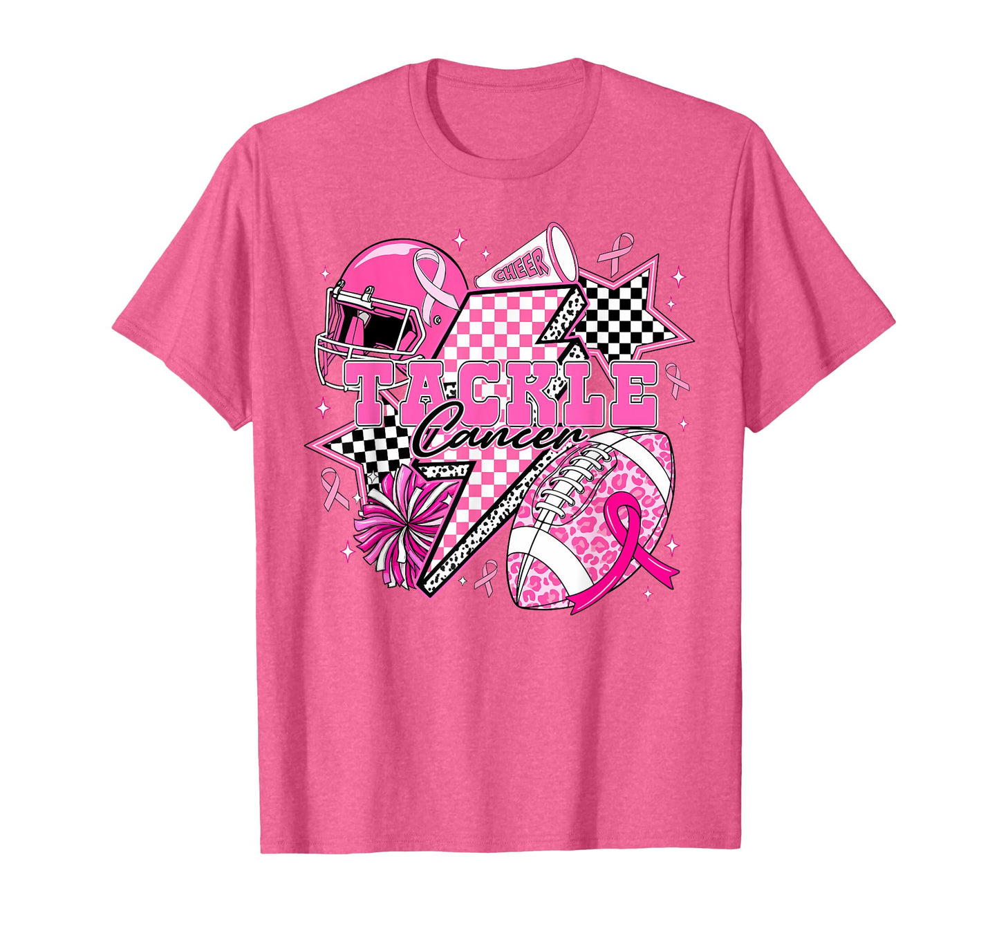 Tackle Breast Cancer Awareness American Football Pink Out T-Shirt