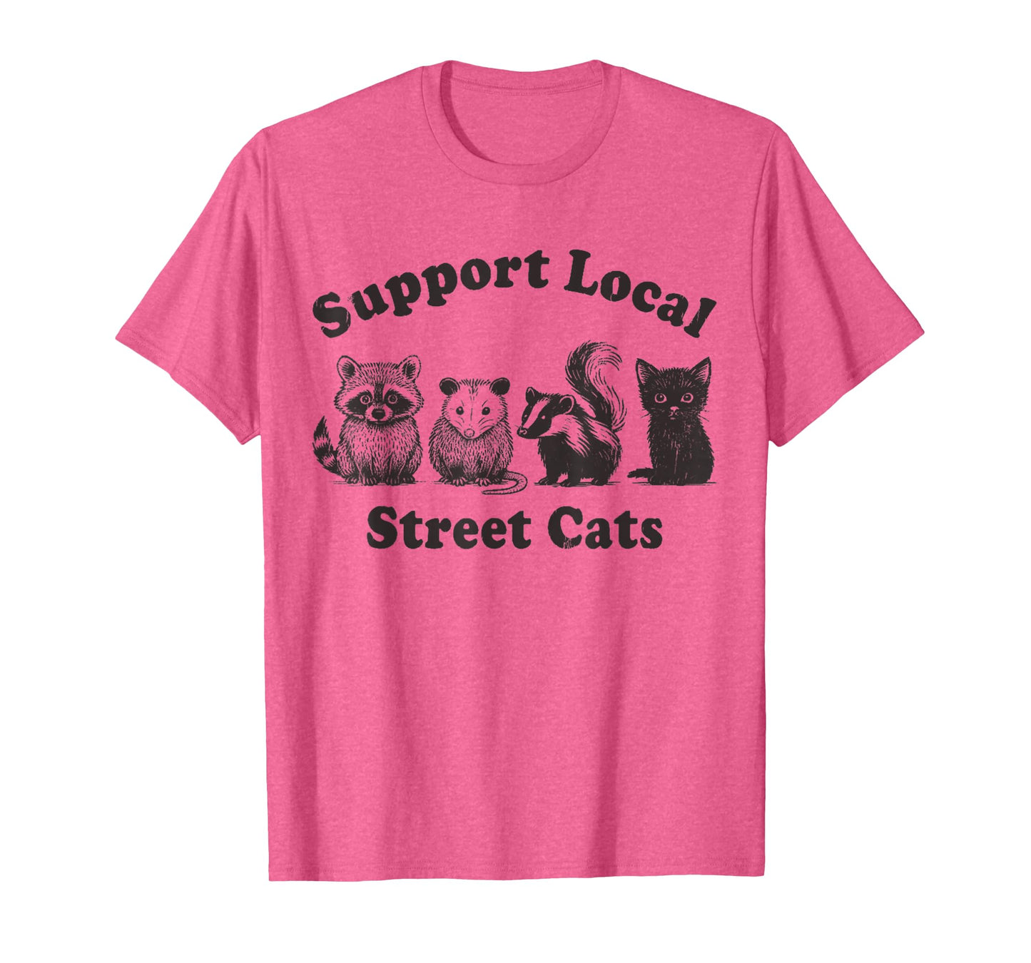 Support Local Street Cats Team Trash Opossum Raccoon Rat T-Shirt
