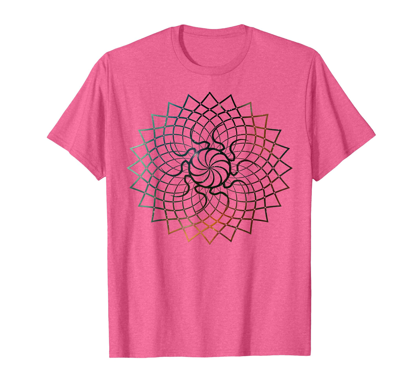 Mandala Geometry Sacred Fractal Art Yoga Good Vibe T-Shirt