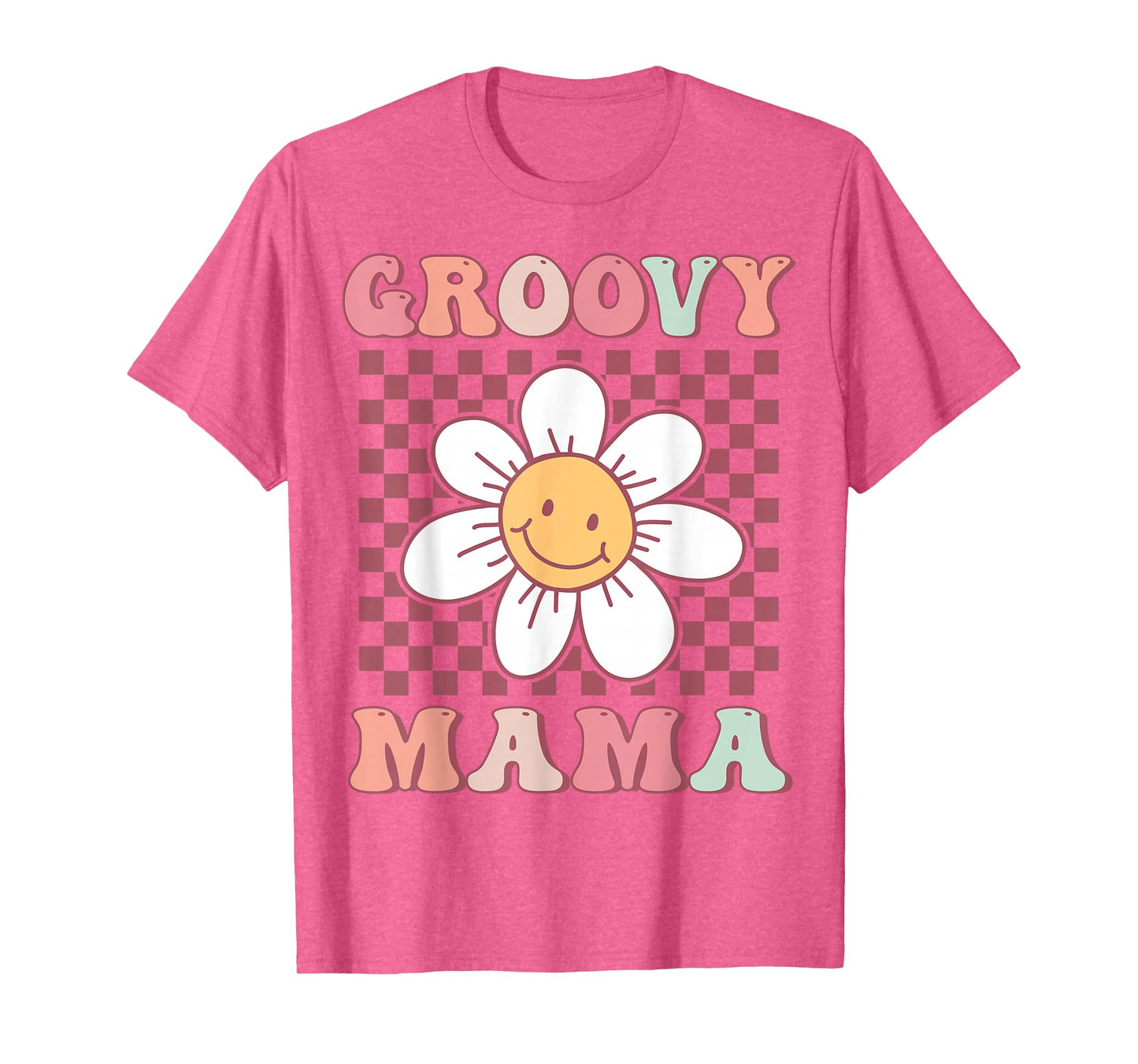 Cute Groovy Mama Matching Family Birthday Party Daisy Flower T-Shirt