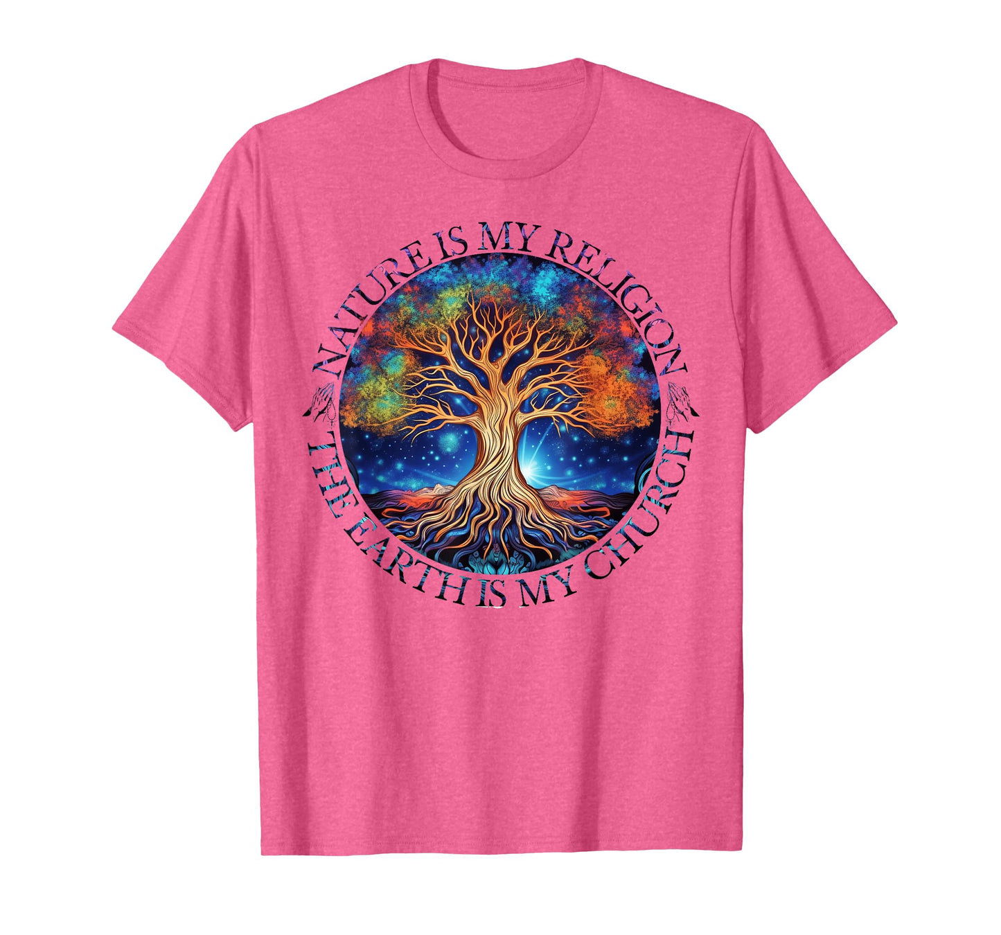 Nature Is My Religion The Earth Is My Church Mandala Tree T-Shirt