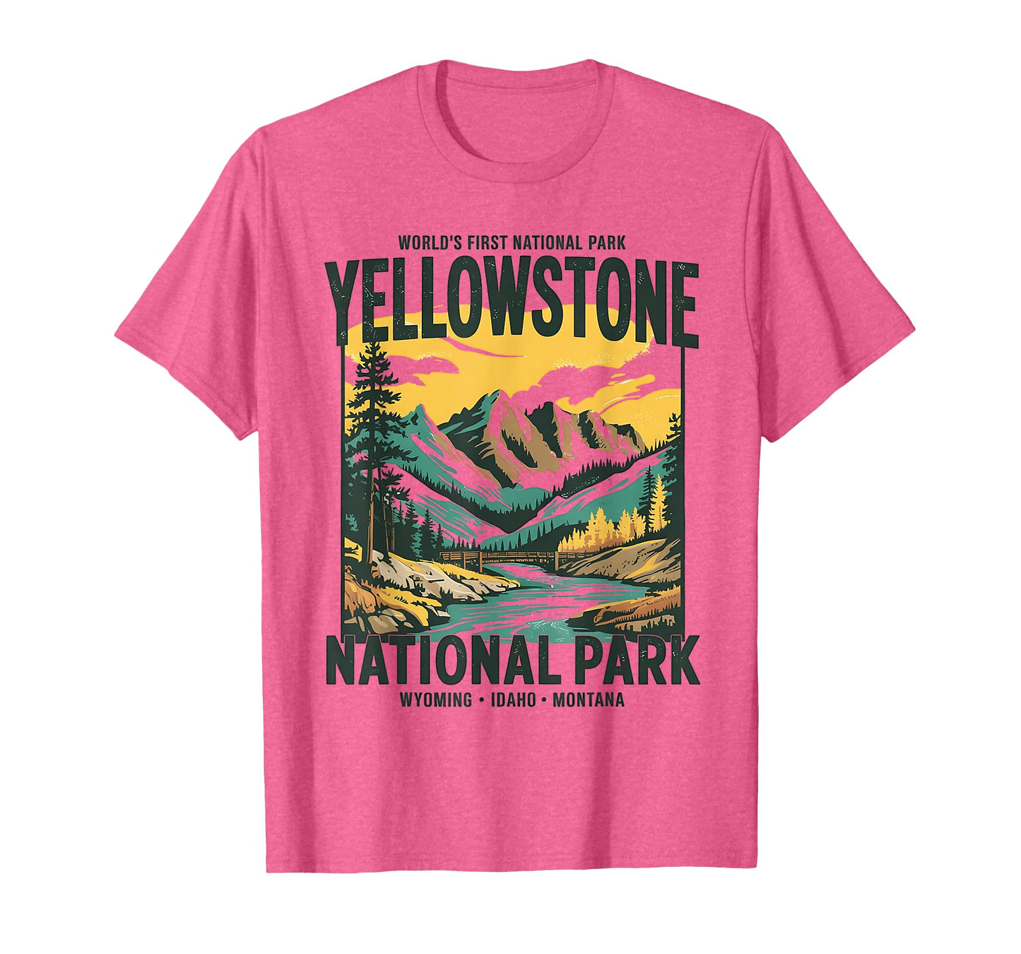 Yellowstone National Park Vintage Hiking T-Shirt