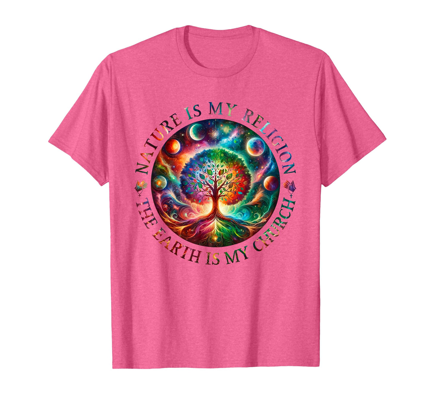 Nature Is My Religion The Earth Is My Church Mandala Tree T-Shirt