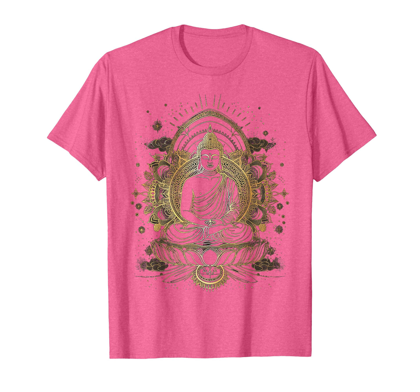 golden buddha yoga meditation spiritual in nature T-Shirt