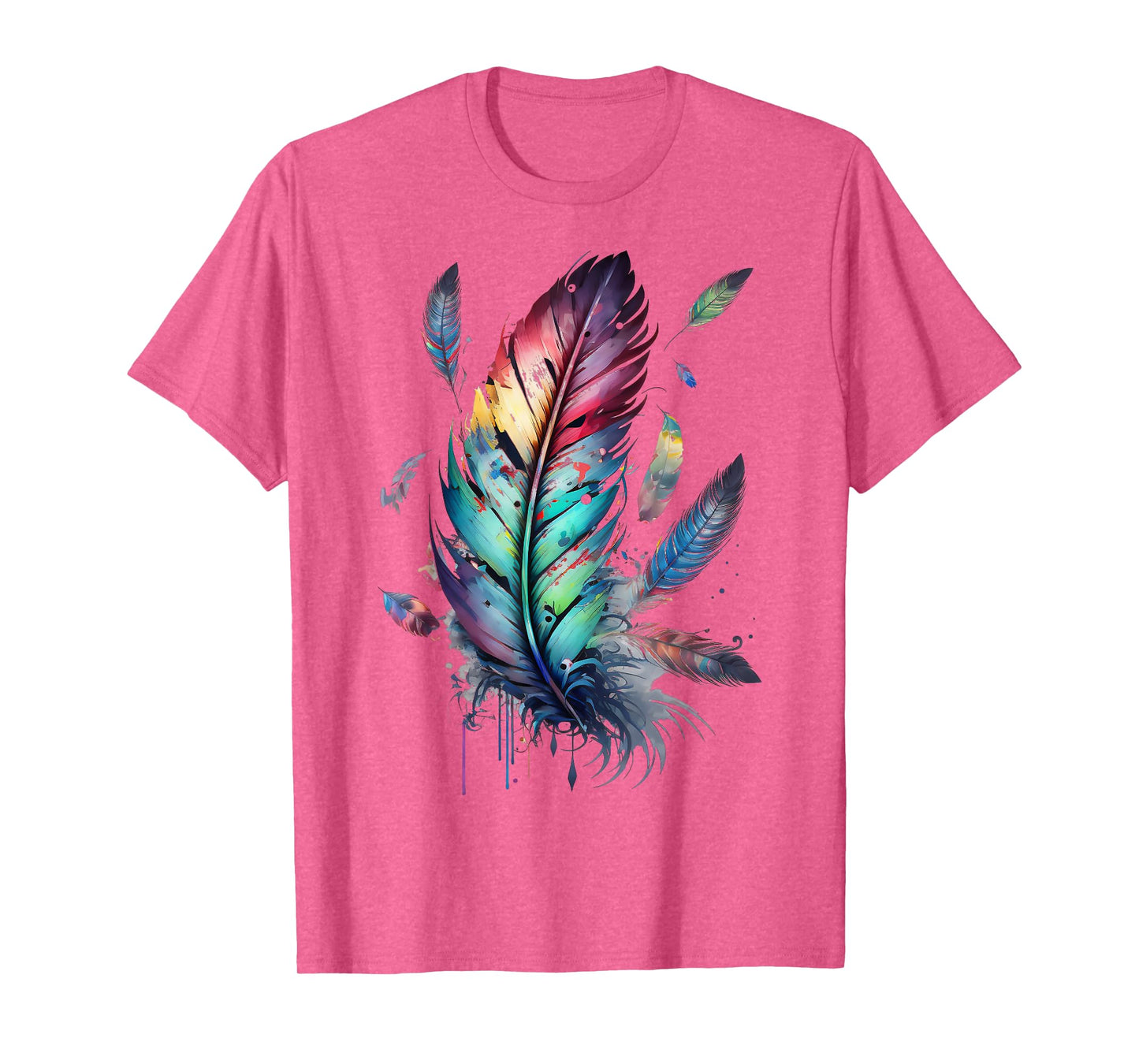 Colorful feathers boho style, bird, Native Americans, symbol T-Shirt