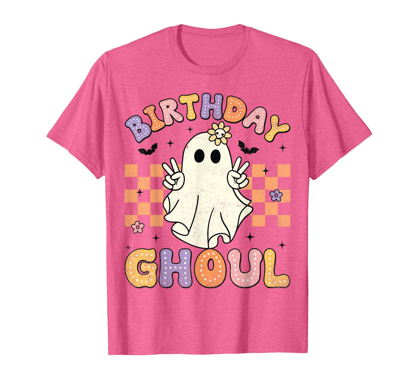 Birthday Ghoul Ghost Groovy Funny Halloween Birthday Party T-Shirt