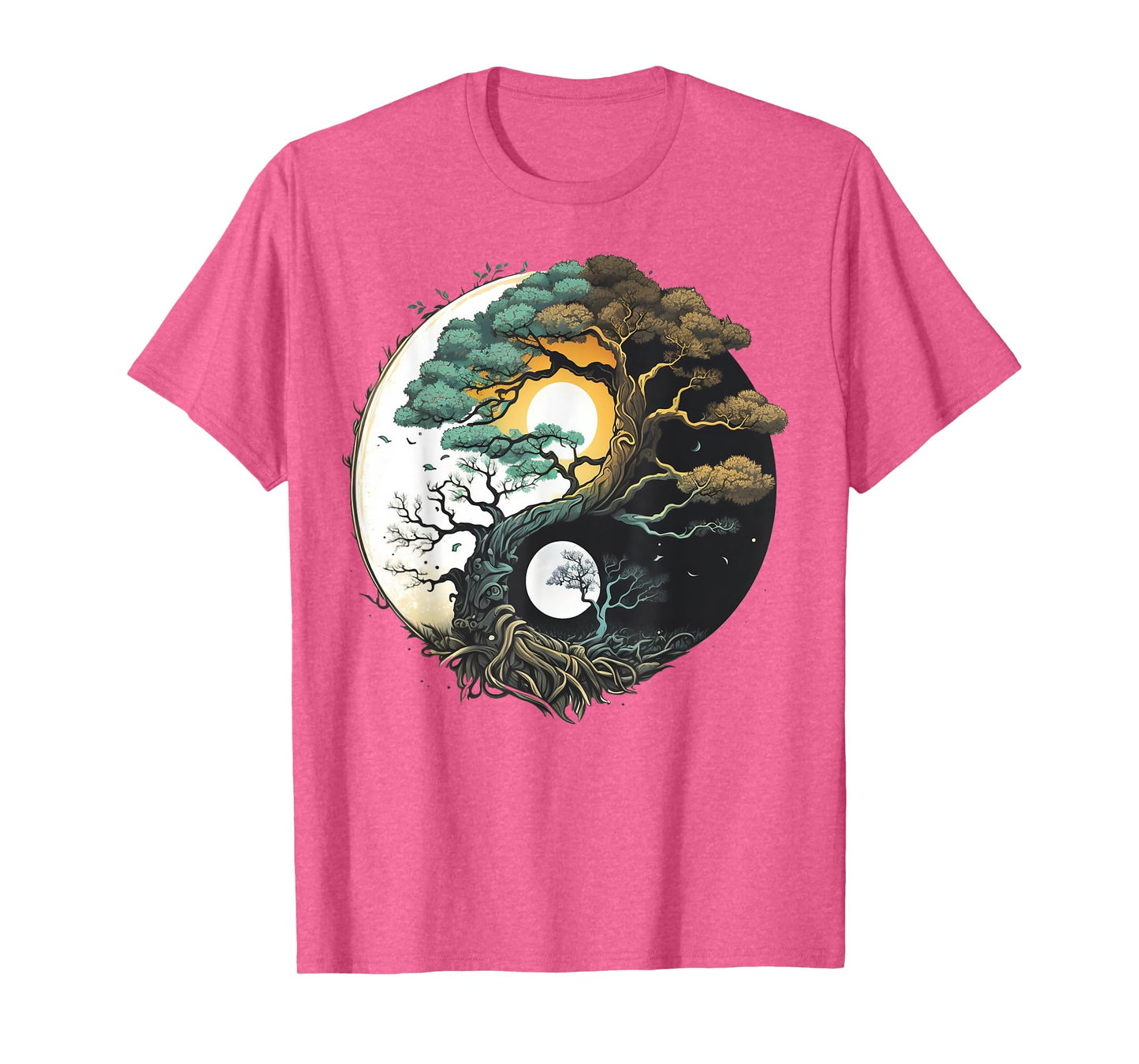 Yin Yang Miniature Tree of Life on Buddhist Bonsai Tree T-Shirt