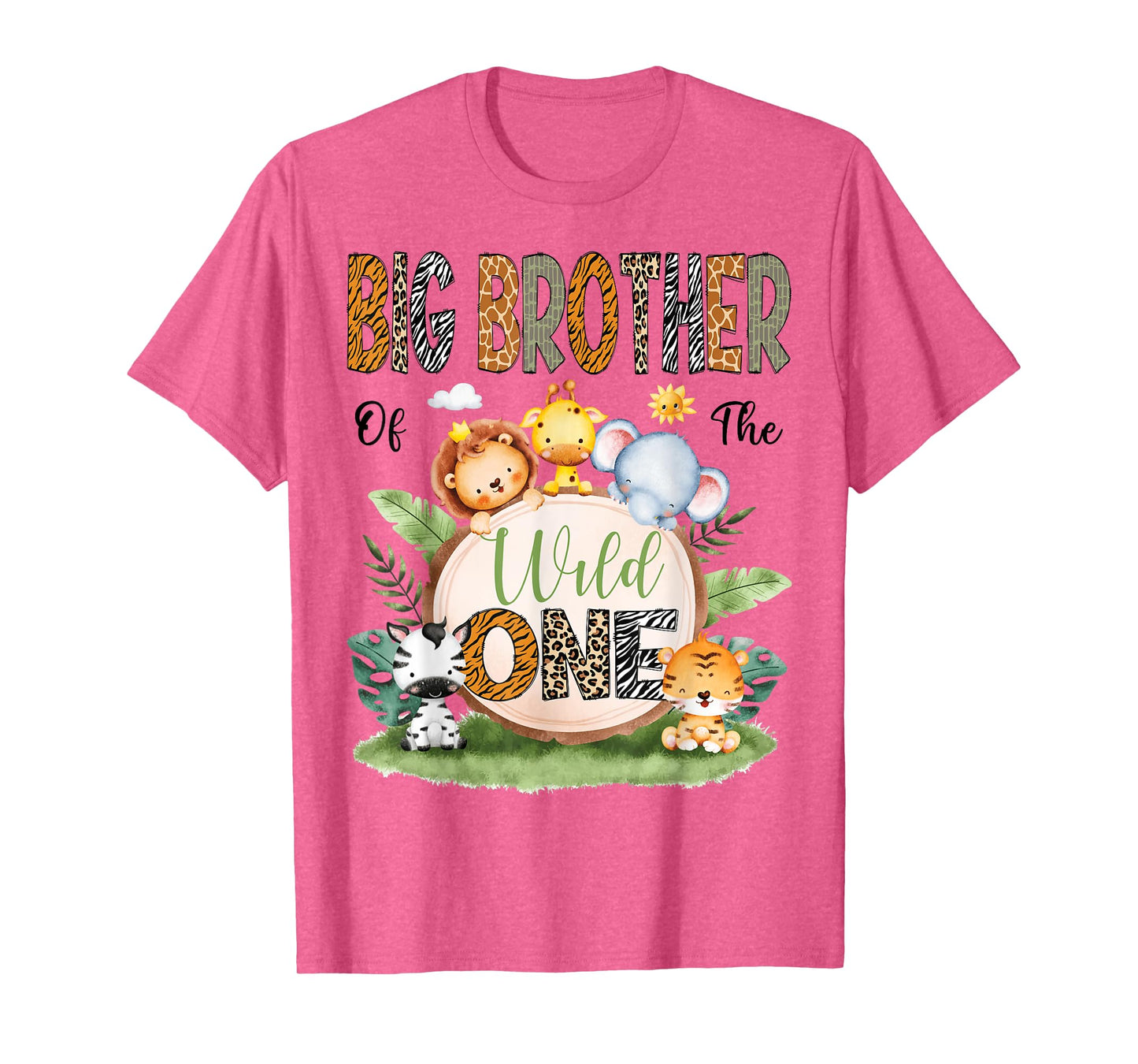 Big Brother Of The Wild One Safari Jungle 1St Birthday T-Shirt