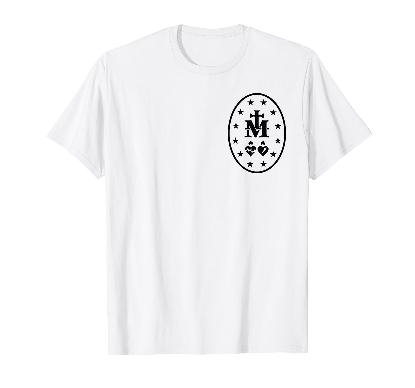 Miraculous Medal T-Shirt Catholic Virgin Mary Sacred Heart T-Shirt