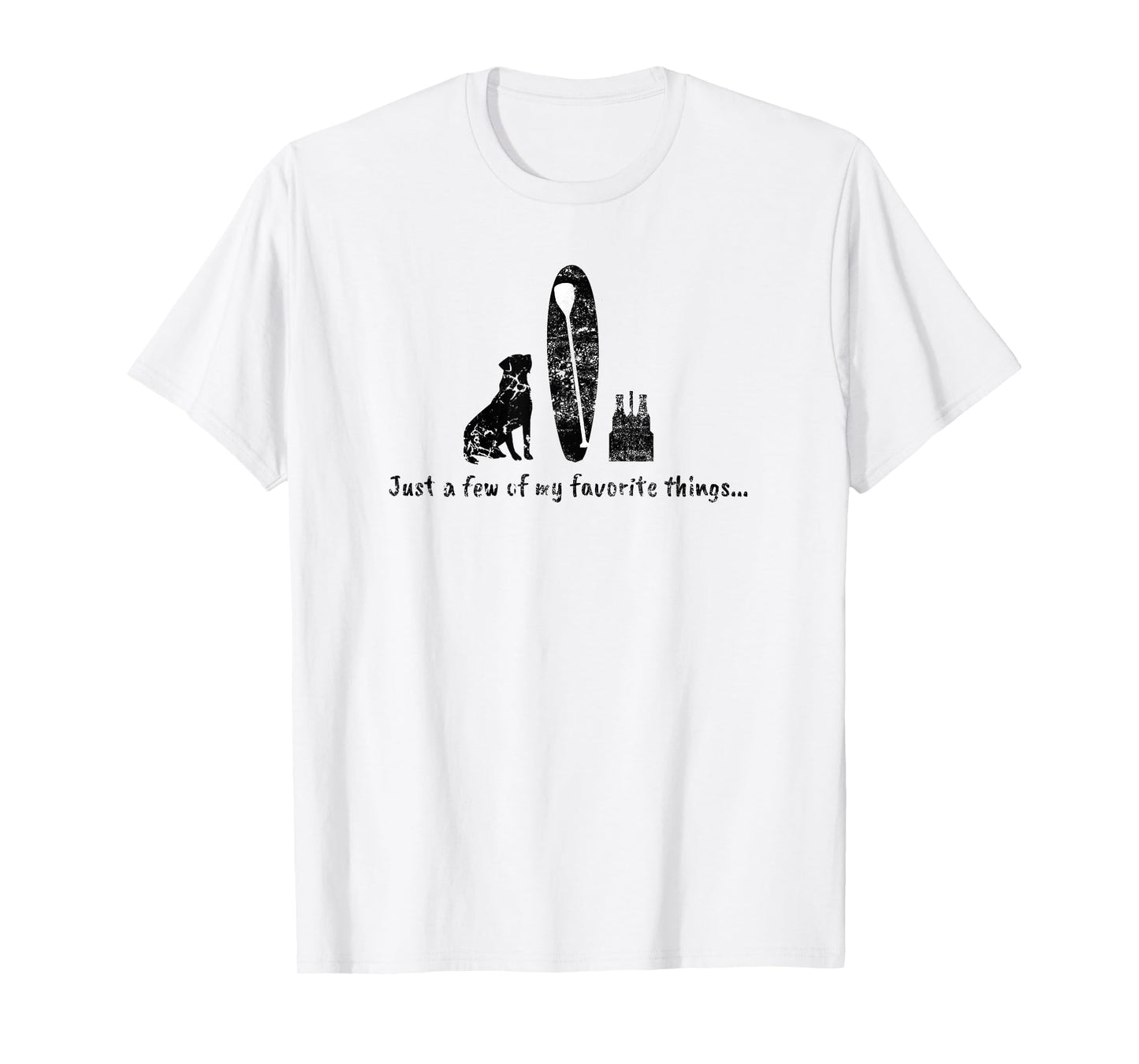 Surf SUP Paddle Board Dog Beer Life Favorites T-Shirt for Men Women