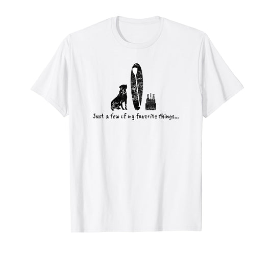Surf SUP Paddle Board Dog Beer Life Favorites T-Shirt for Men Women