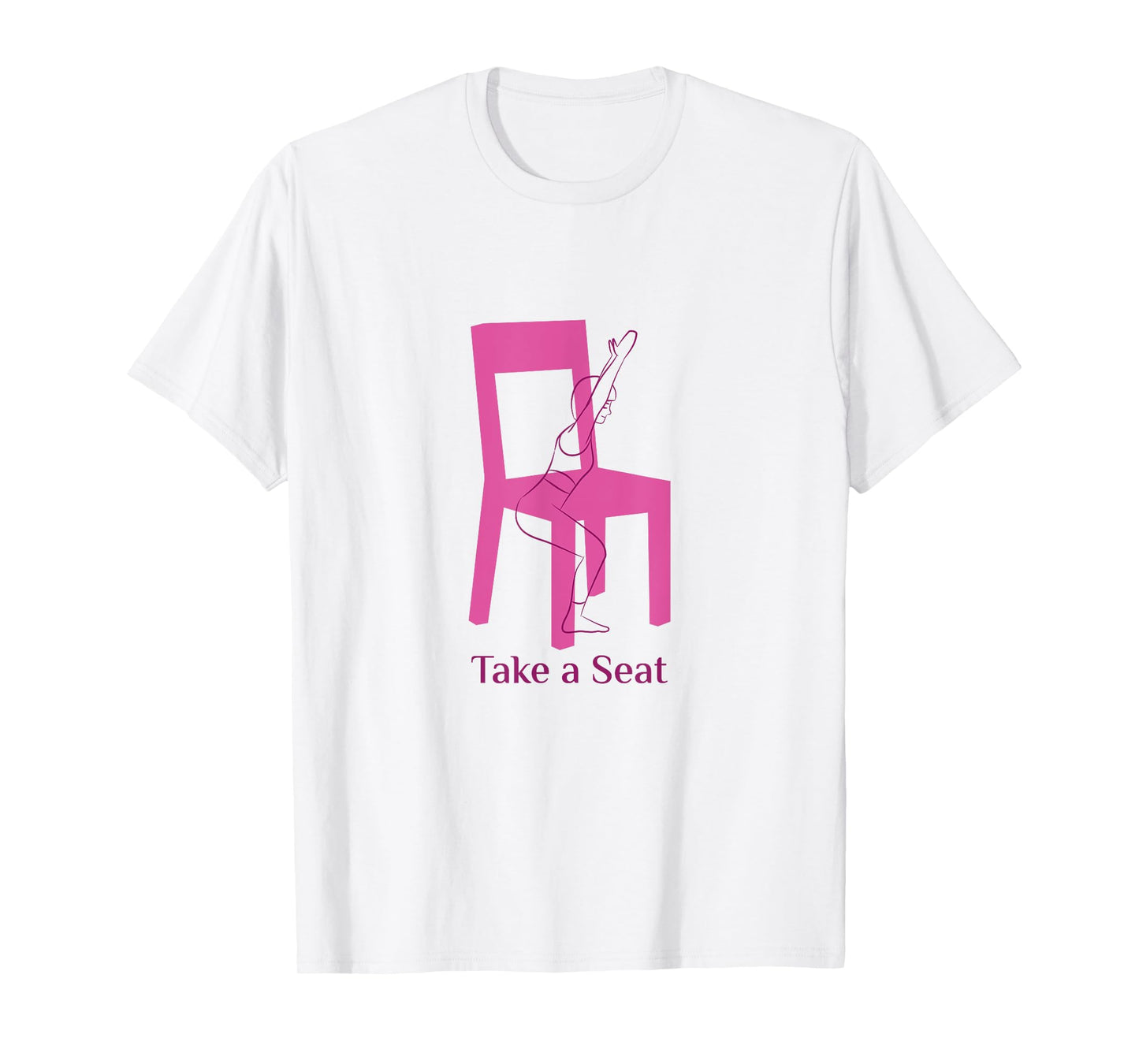 Asana Yoga Poses Chair Pose Utkatasana Funny Women Yogini T-Shirt