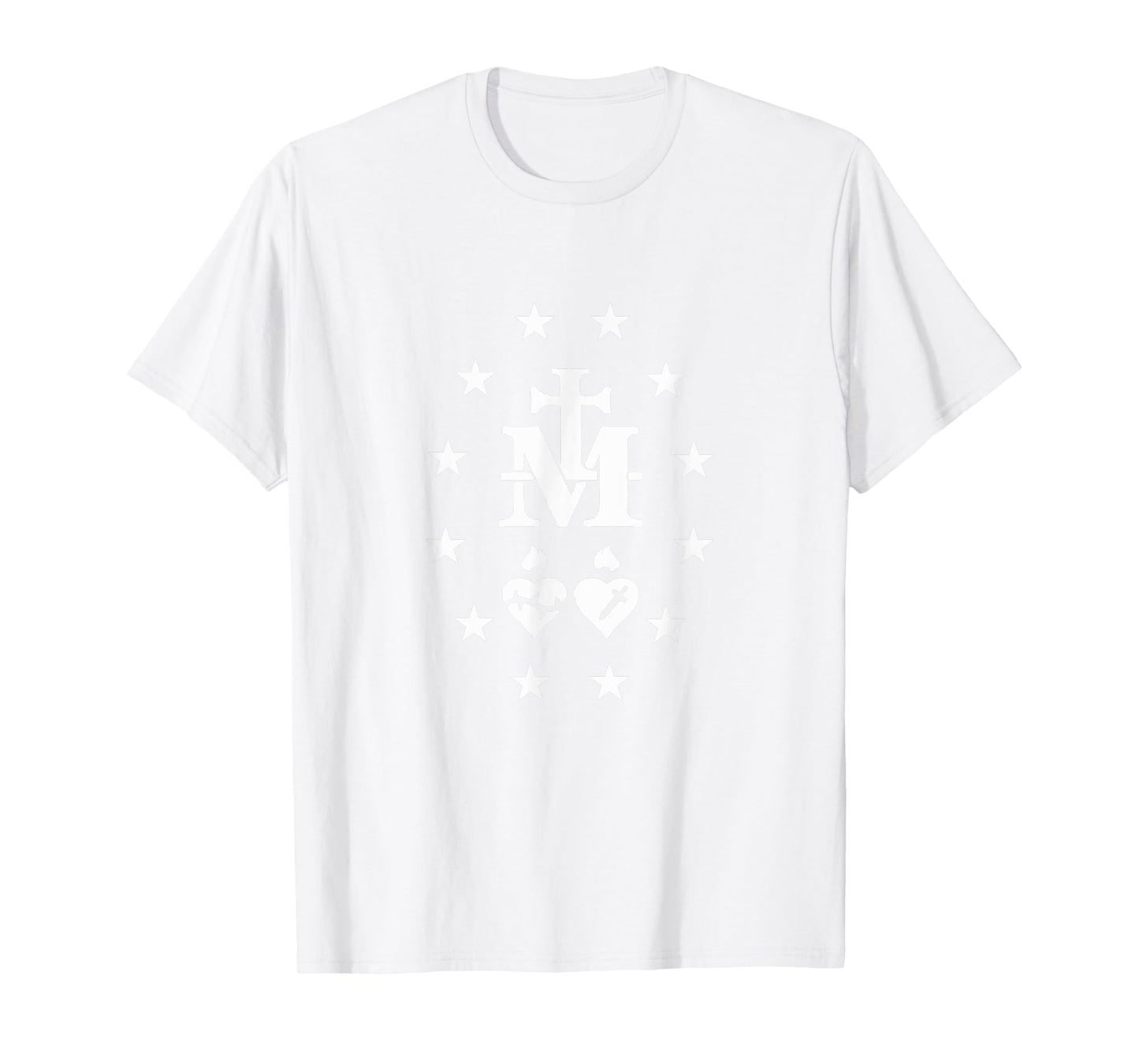 Miraculous Medal T-Shirt Catholic Virgin Mary Sacred Heart T-Shirt