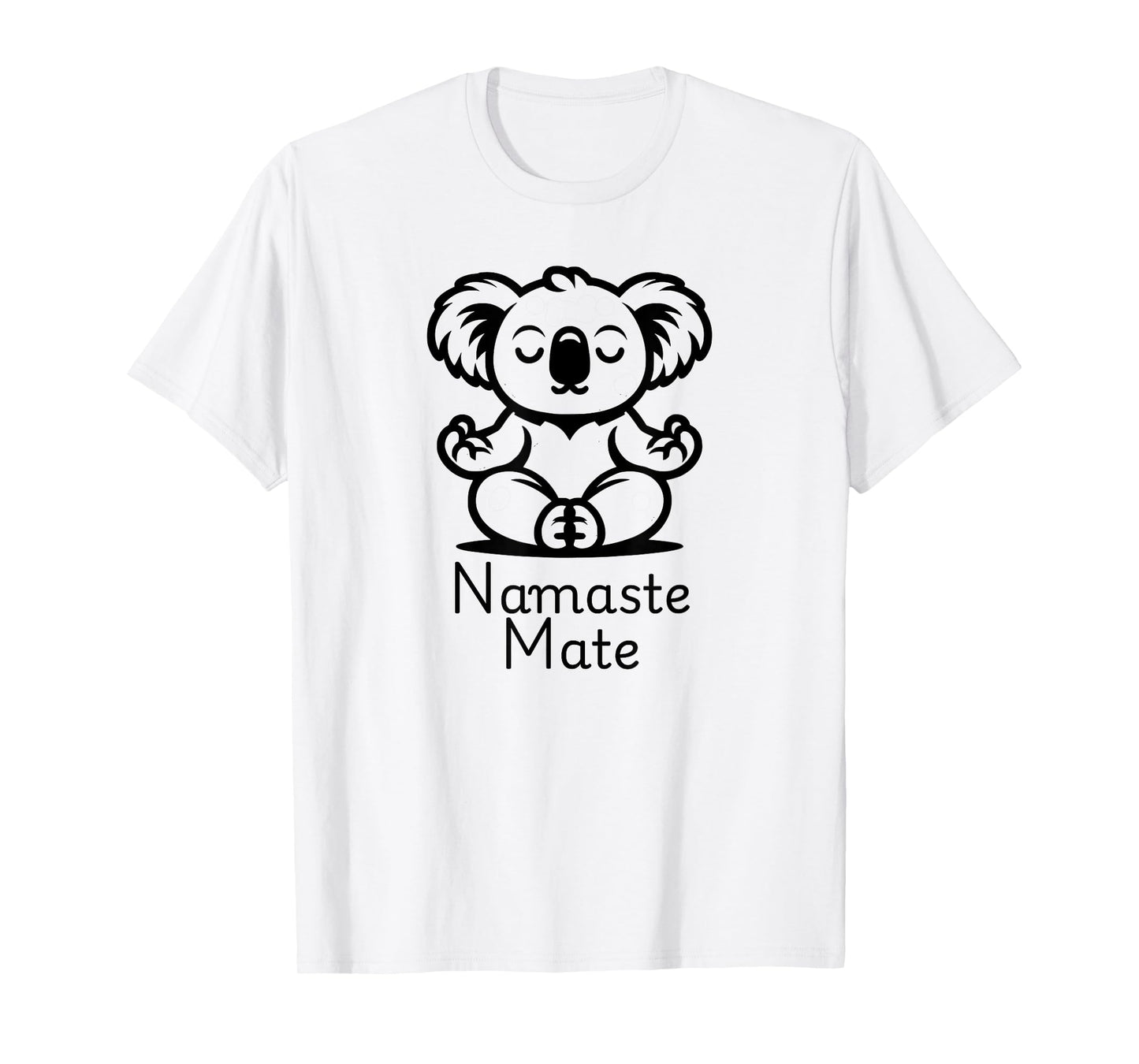 Cute Meditating Aussie Koala Bear in Yoga Pose, Namaste Mate T-Shirt