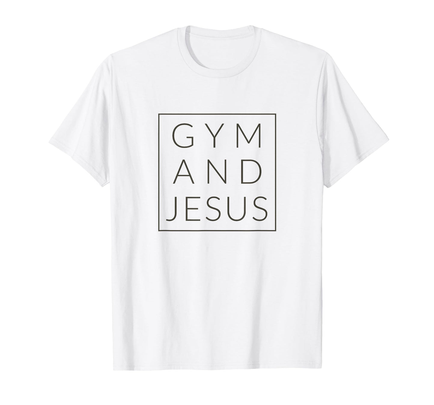 Gym and Jesus, Christian Workout, Fun Modern Fitness T-Shirt
