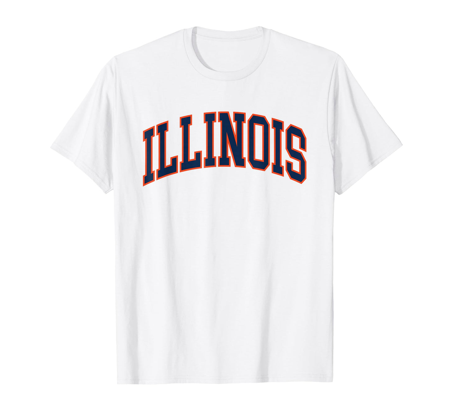 Retro Illinois Tee Vintage Illinois Blue Orange Throwback IL T-Shirt