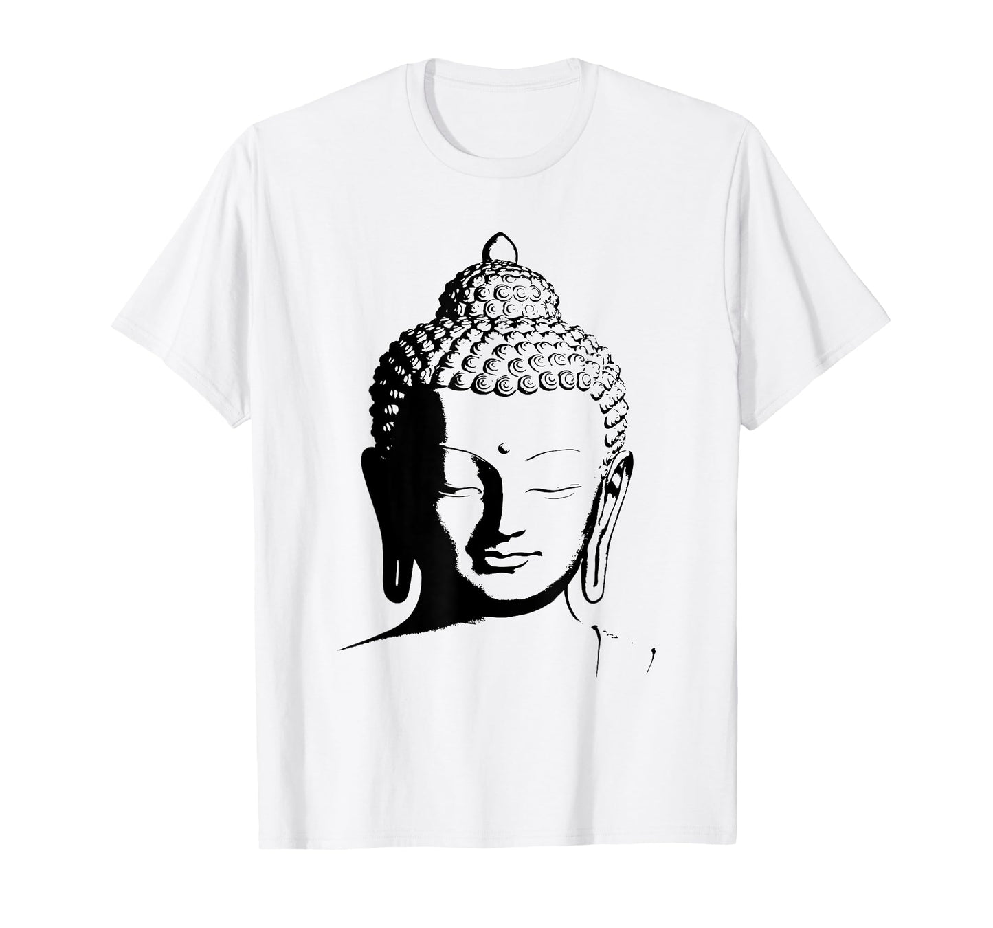 Zen Buddha Head Buddhism Graphic Meditation Spiritual Design T-Shirt