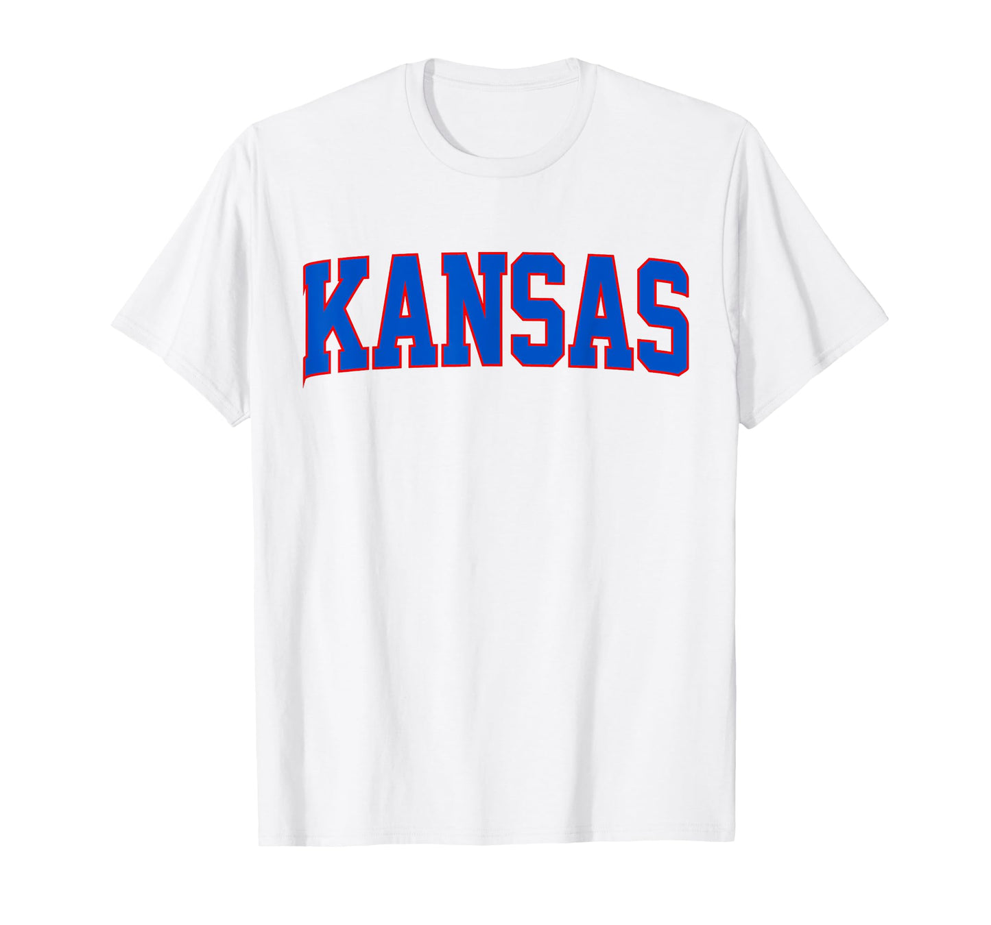 Vintage Kansas Men Retro Blue Kansas Throwback Blue Crimson T-Shirt