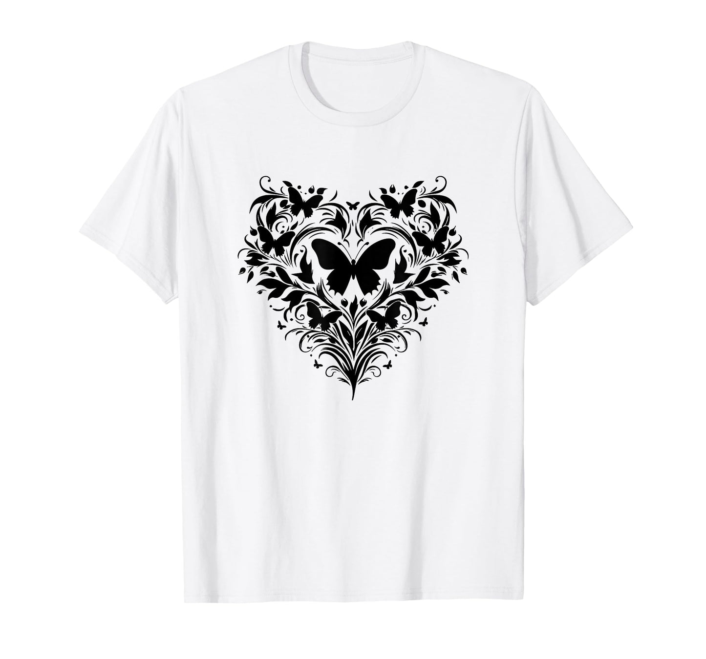 Moths, butterflies, heart, floral, plants, insects, species T-Shirt